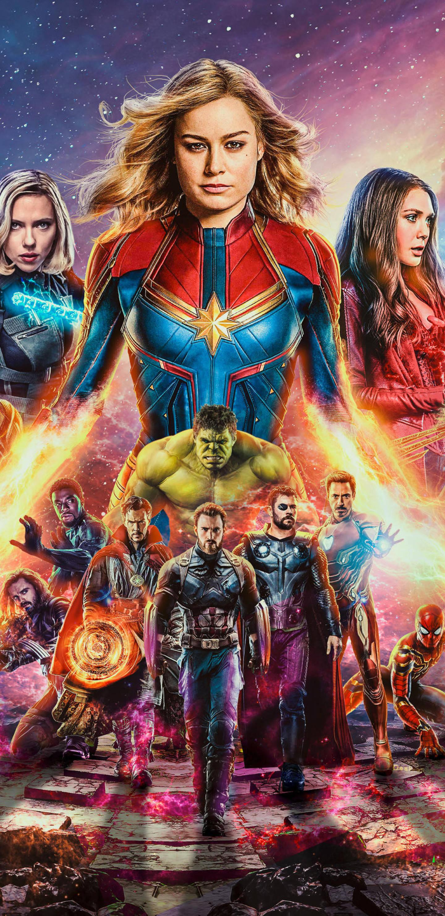 1440x2960 Download Avengers Android Colorful Portrait Wallpaper