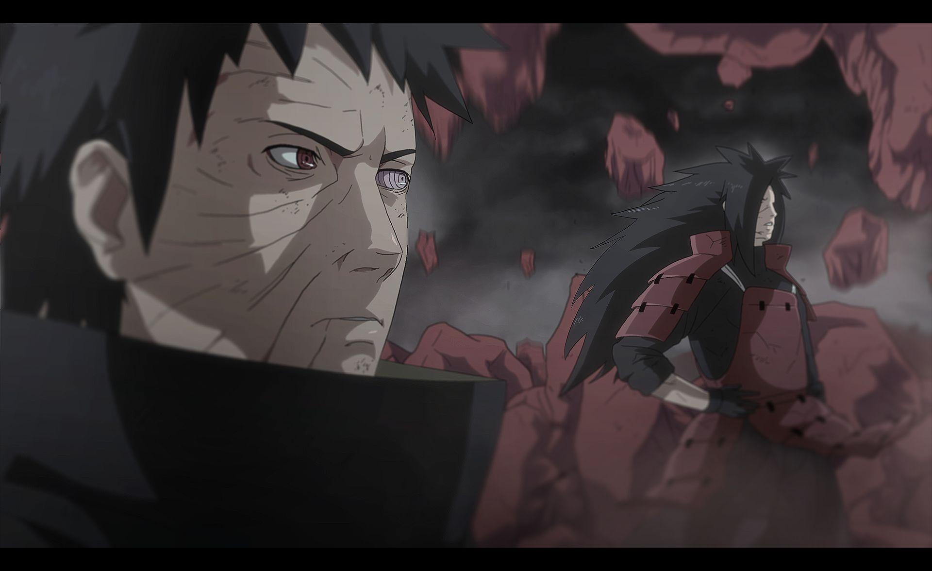 1920x1176 HD desktop wallpaper: Anime, Naruto, Sharingan (Naruto), Madara Uchiha, Obito Uchiha download free picture