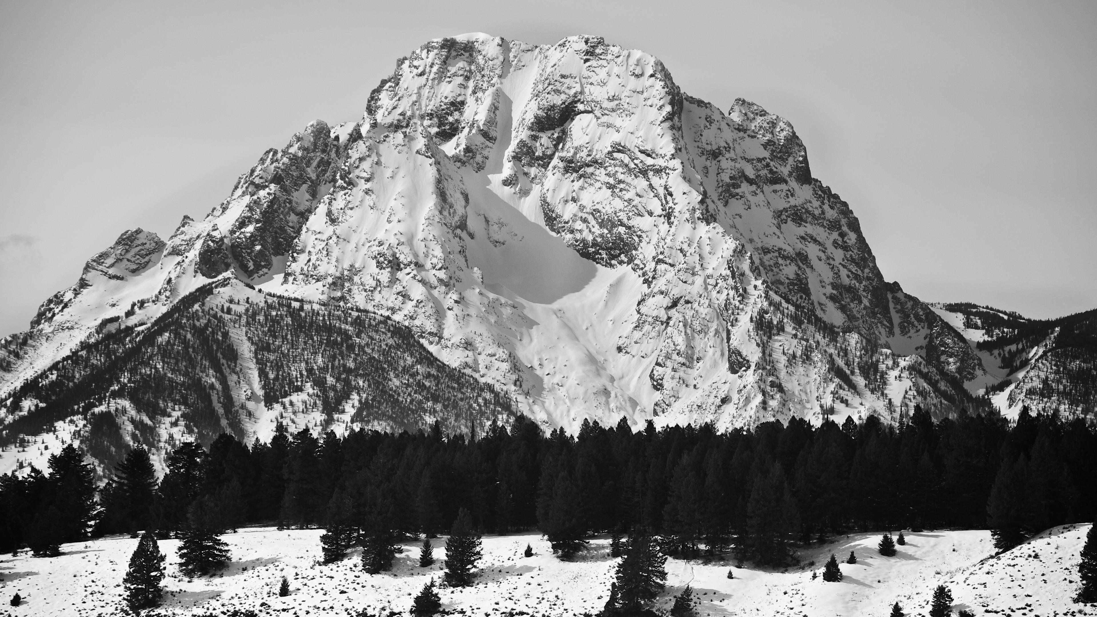 3840x2160 Wallpaper Mount Moran, 5k, 4k wallpaper, USA, Mountains, pines, snow, OS