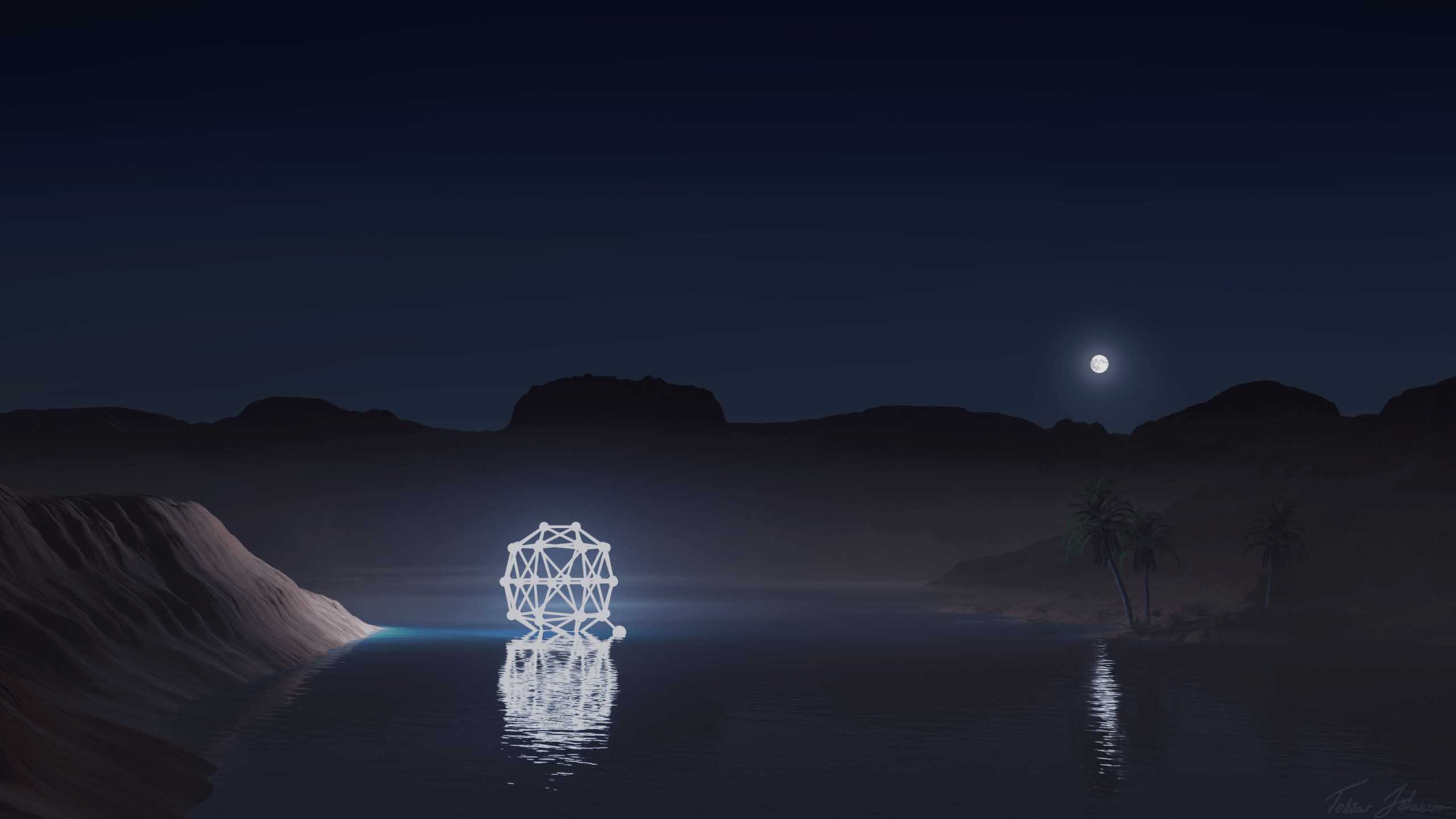 2560x1440 QTUM 3D Art Wallpaper (Check Album Link In Comments For More)
