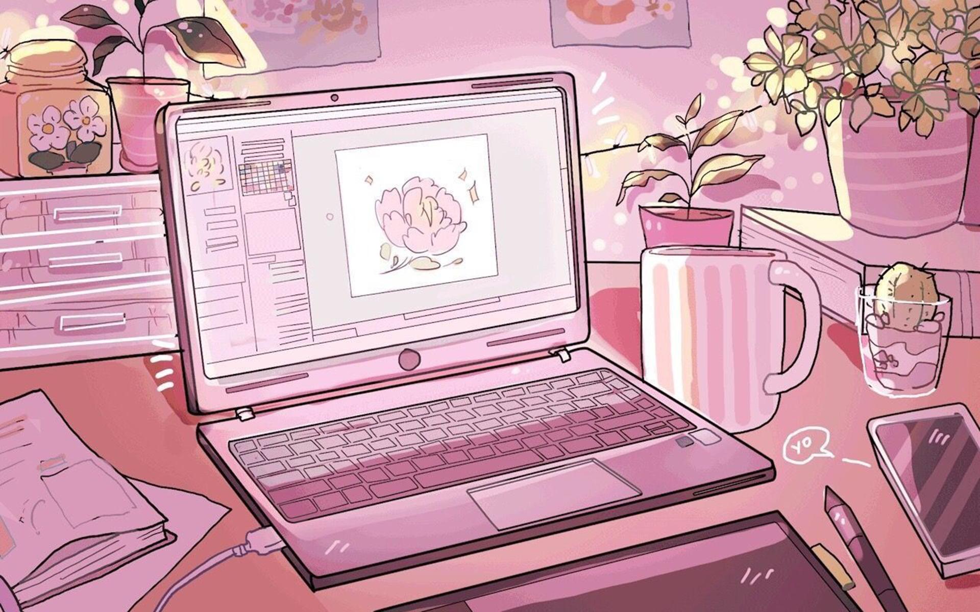 1920x1200 Free Download Soft Aesthetic Computer Background