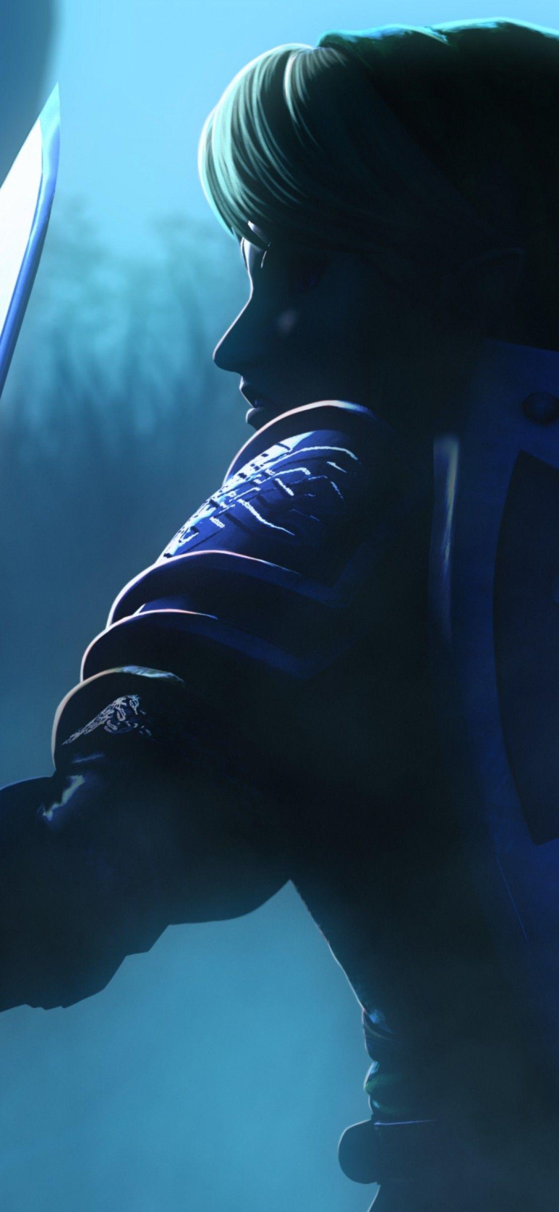 1125x2436 Download 1125x2436 The Legend Of Zelda, Link, Sword, Shield, Back