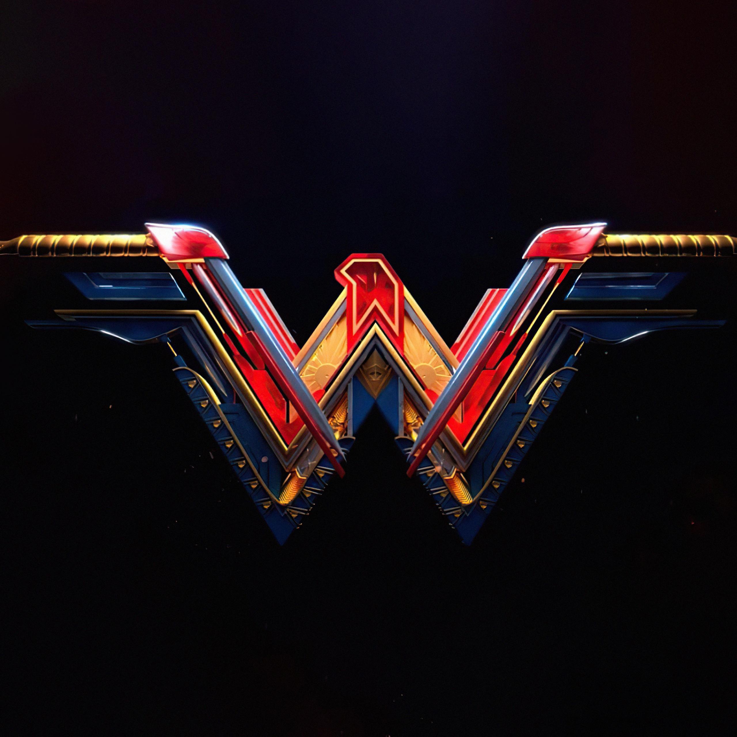 2560x2560 Wonder Woman Wallpaper 4K, Black background