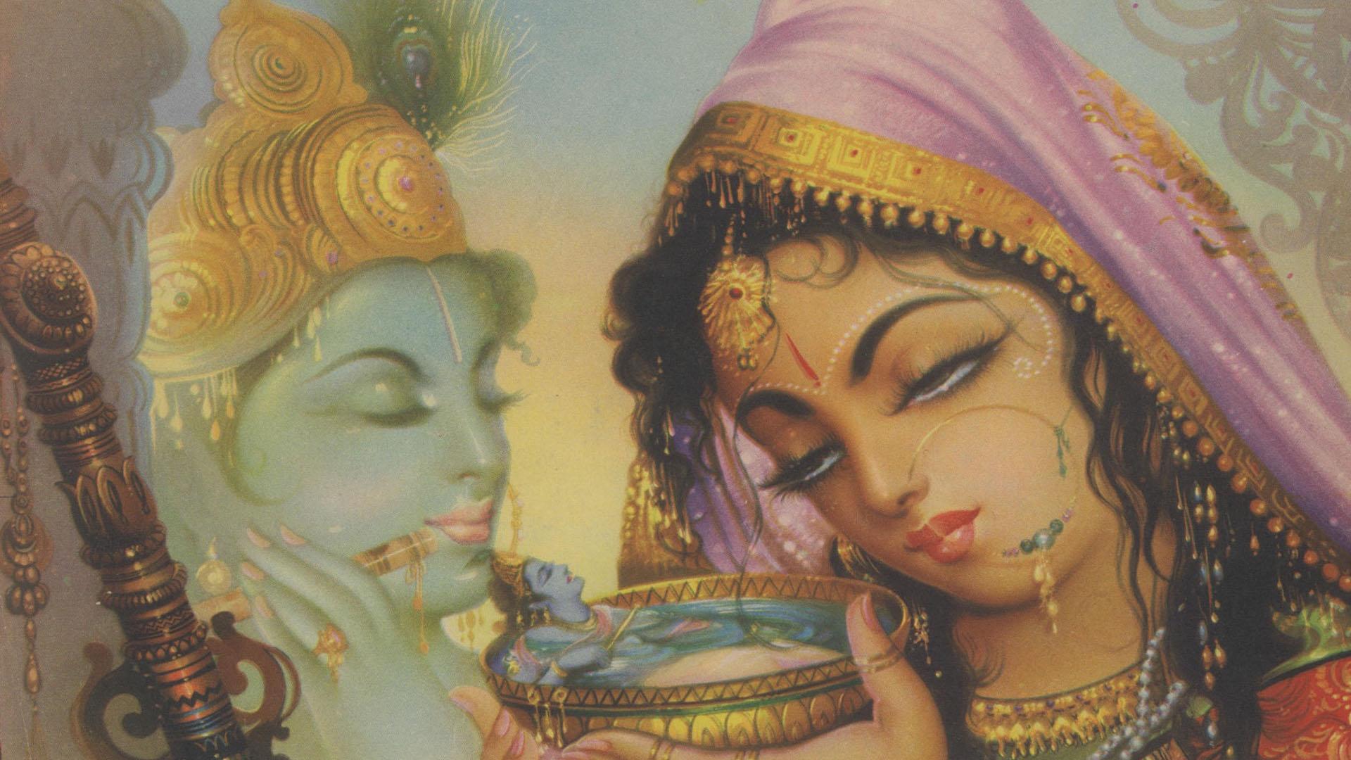 1920x1080 Meera Bai Krishna Bhagti Image. Hindu Gods and Goddesses
