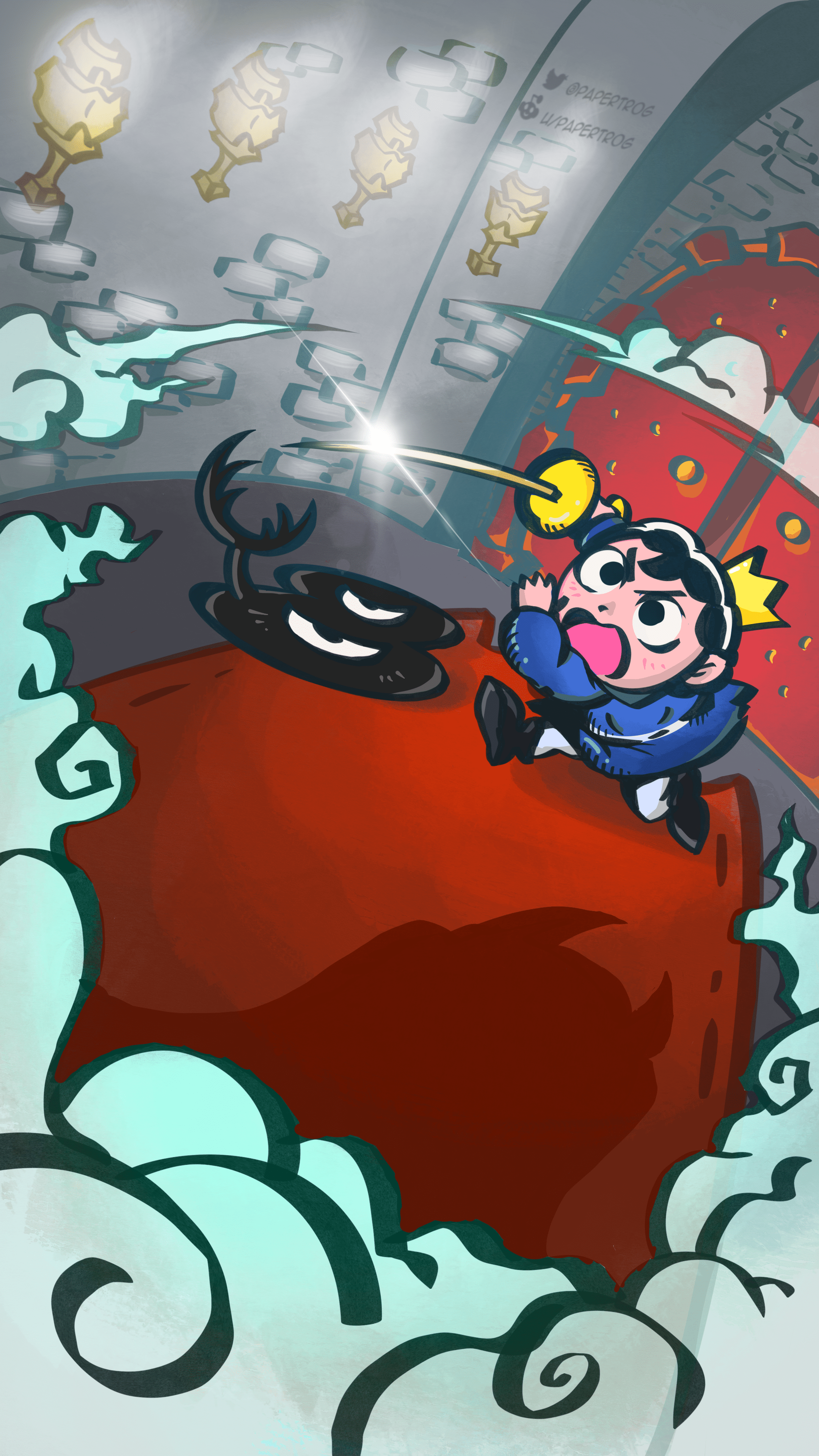 2160x3840 Huge fan of ranking of kings. Made a phone background of Bojji and Kage