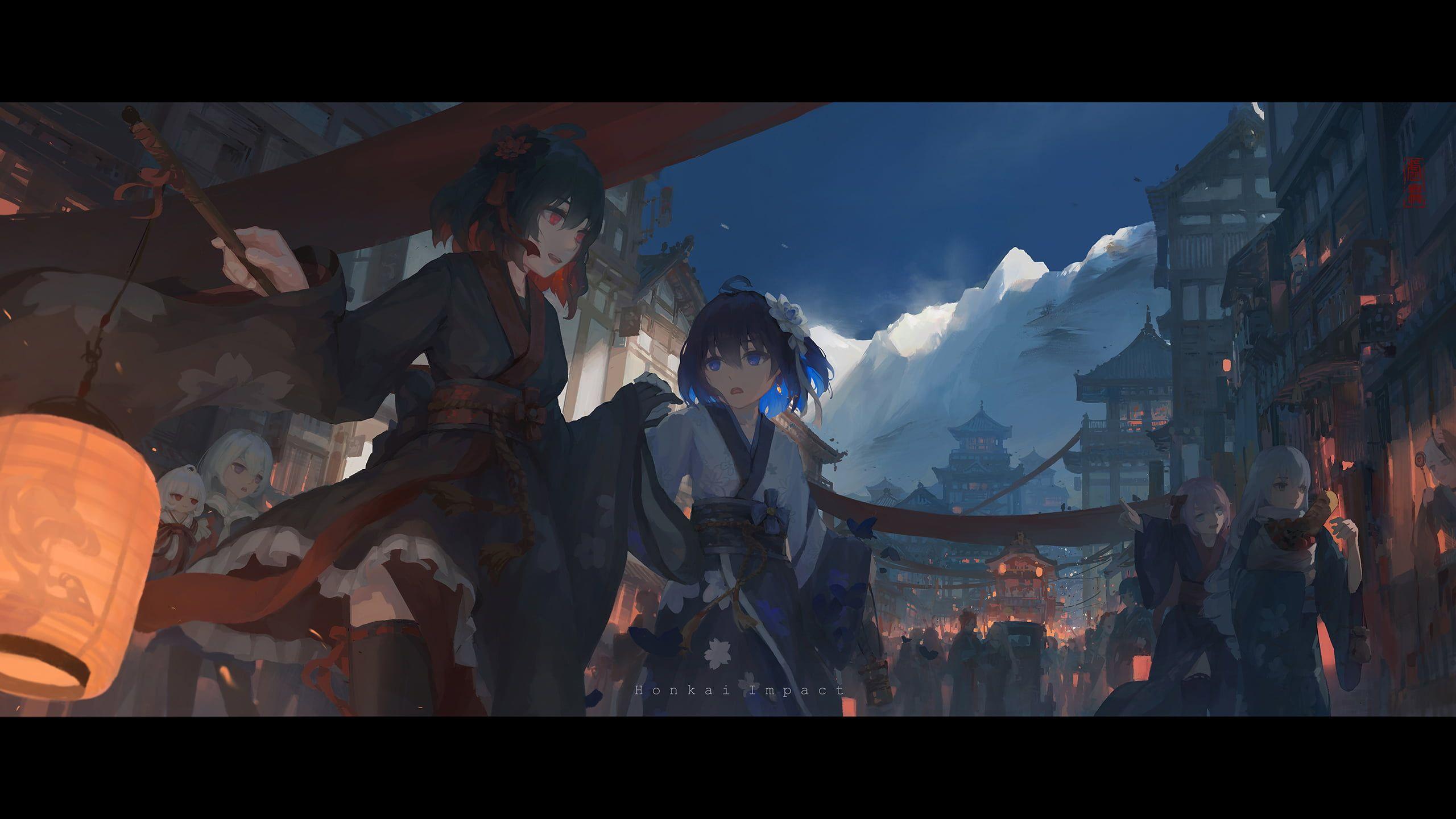 2560x1440 void_0 #anime anime girls Honkai Impact 3rd Seele Vollerei K #wallpaper #hdwallpaper #desktop. イラスト, アニメの女の子, 画