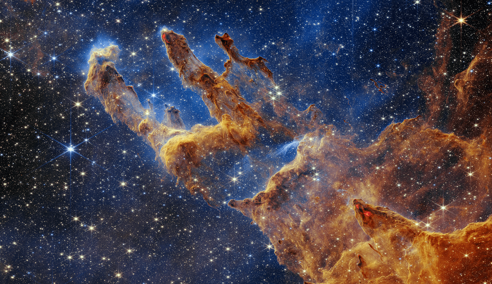 1706x985 James Webb Space Telescope Captures Star Filled New Image Of The Pillars Of Creation
