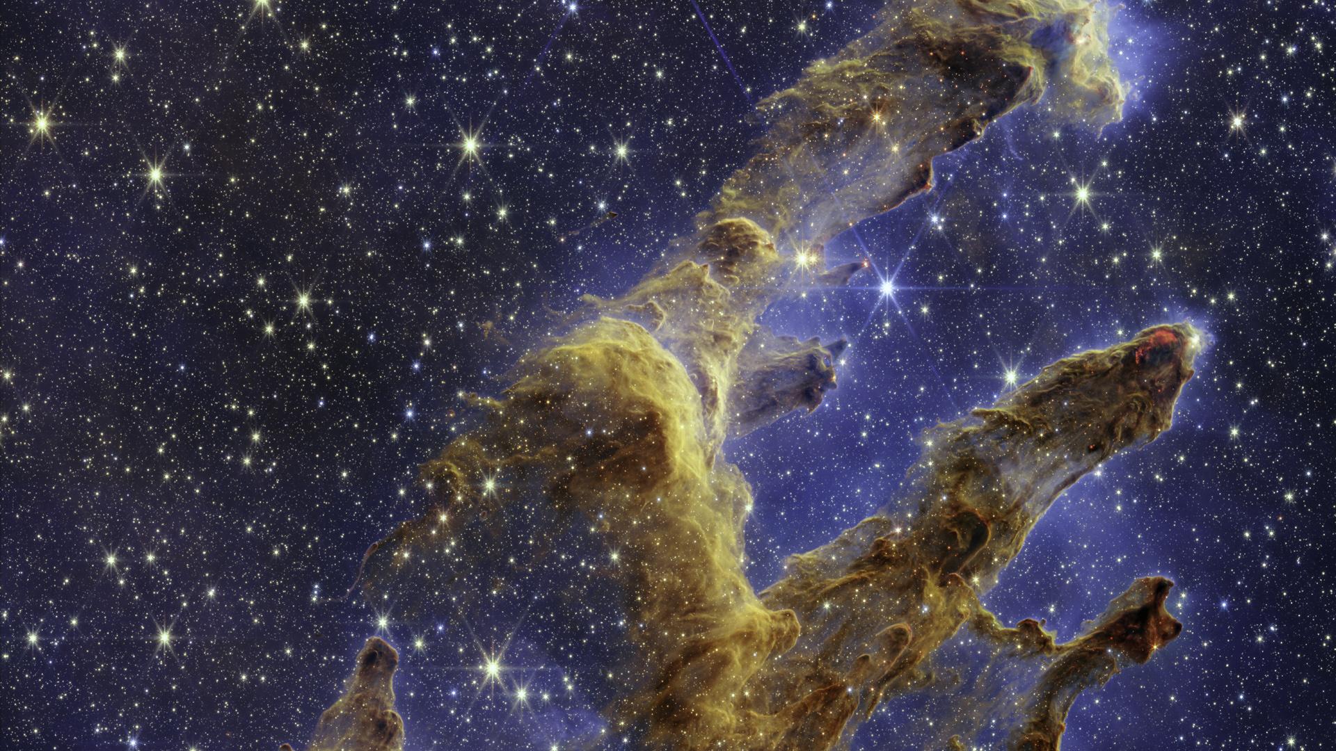 1920x1080 Pillars of Creation sparkle in James Webb Space Telescope's new image