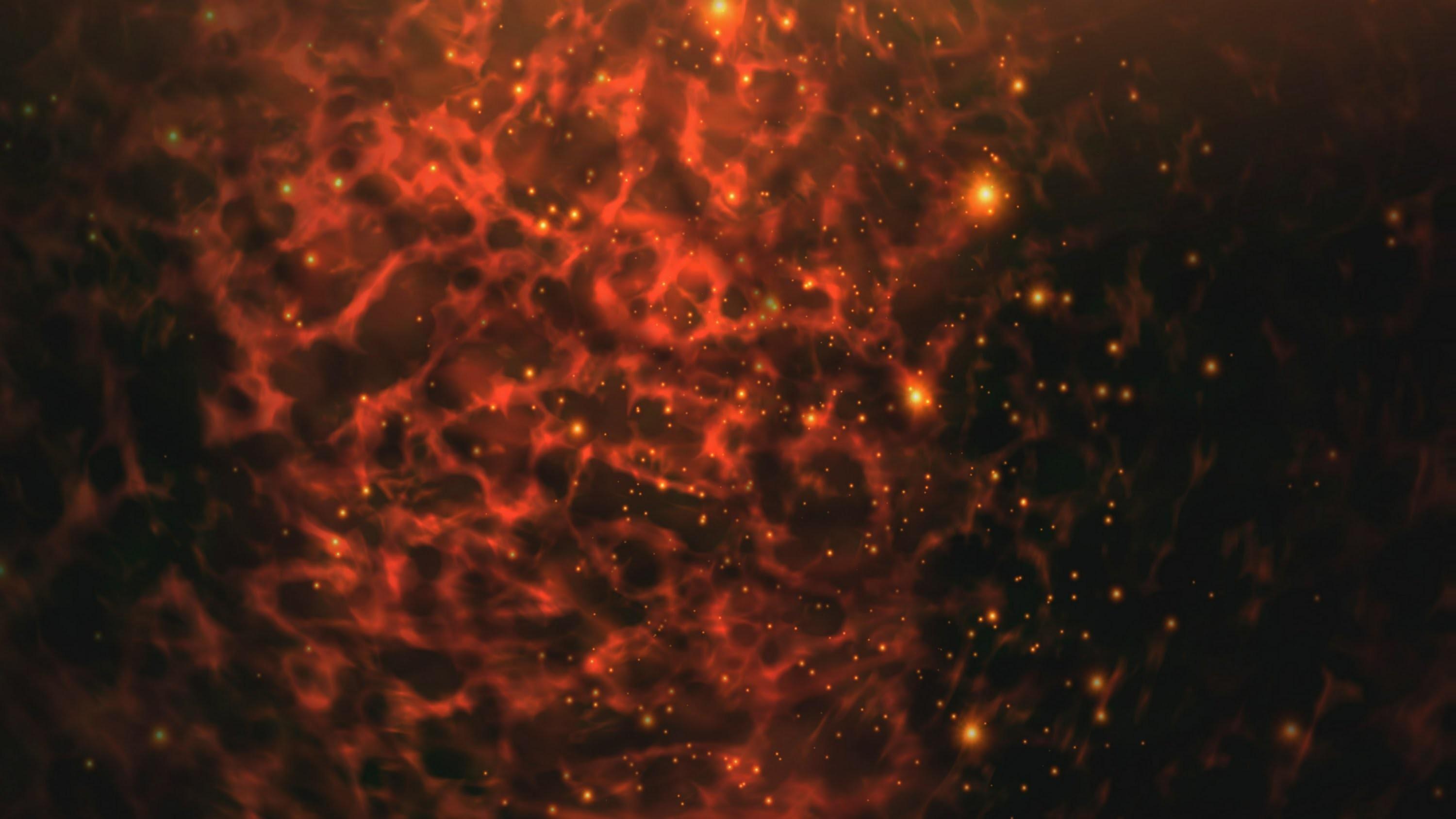 3000x1688 60FPS Red Plasma Fog Fast Flicker Ambient Particles 4K 2160p HD 1080p Background Effect Animation