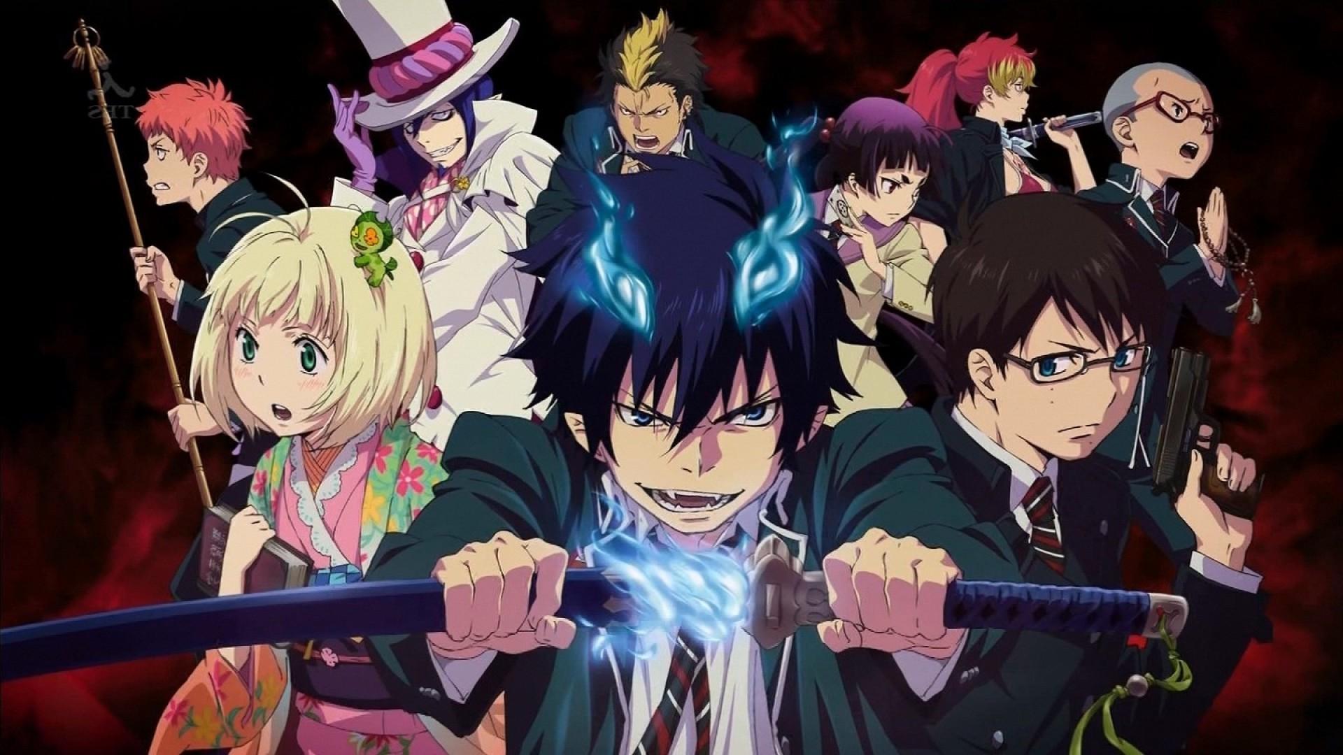 1920x1080 anime, Blue Exorcist, Demon, Okumura Rin, Okumura Yukio, Kamiki Izumo, Mephisto Pheles, Miwa Konekomaru, Moriyama Shiemi, Suguro Ryuji Wallpaper HD / Desktop and Mobile Background