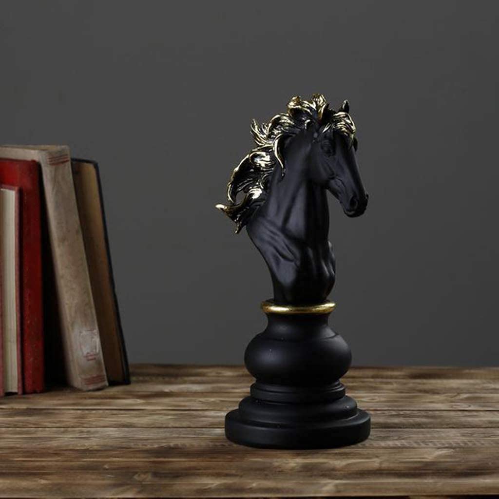 1024x1024 Chess King Queen Knight Statue Chess Pieces Chess Game Knight Sculpture Collectible Figurine for Home House Office Table Decor, Horse : Toys & Games