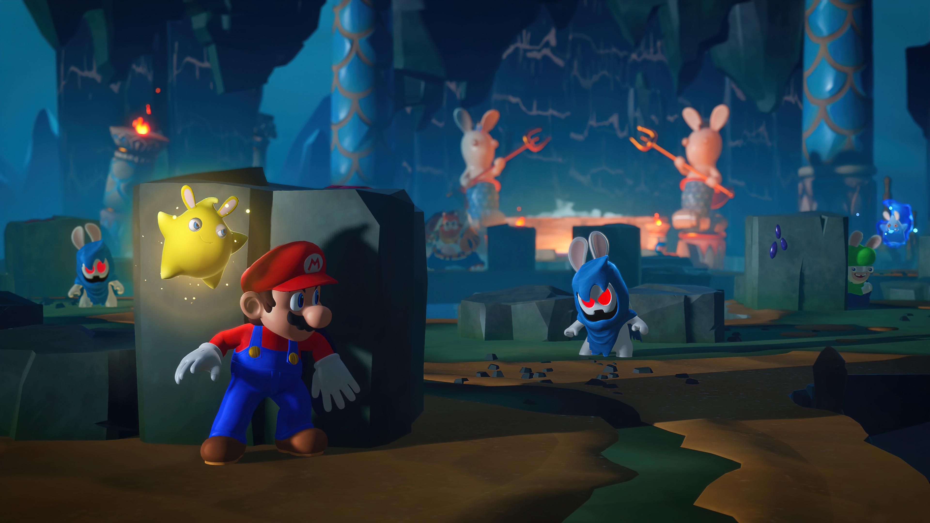 3840x2160 mario + rabbids sparks of hope, game, screenshot, 4k, pc Gallery HD Wallpaper