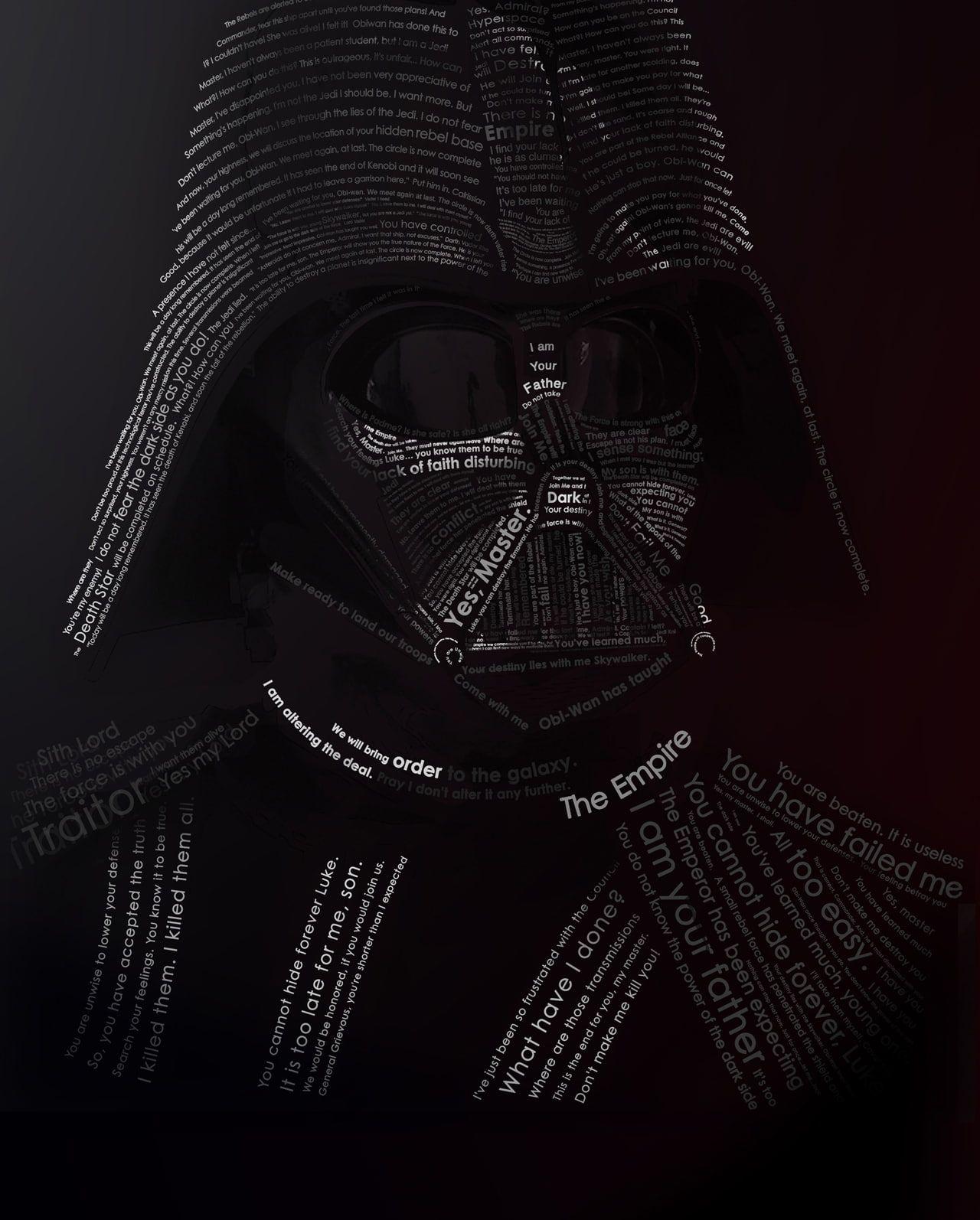 1280x1594 star wars darth vader typography typographic portrait 1280x1594 Video Games Star Wars HD Art Star W. Star wars games, Darth vader wallpaper, Star wars wallpaper