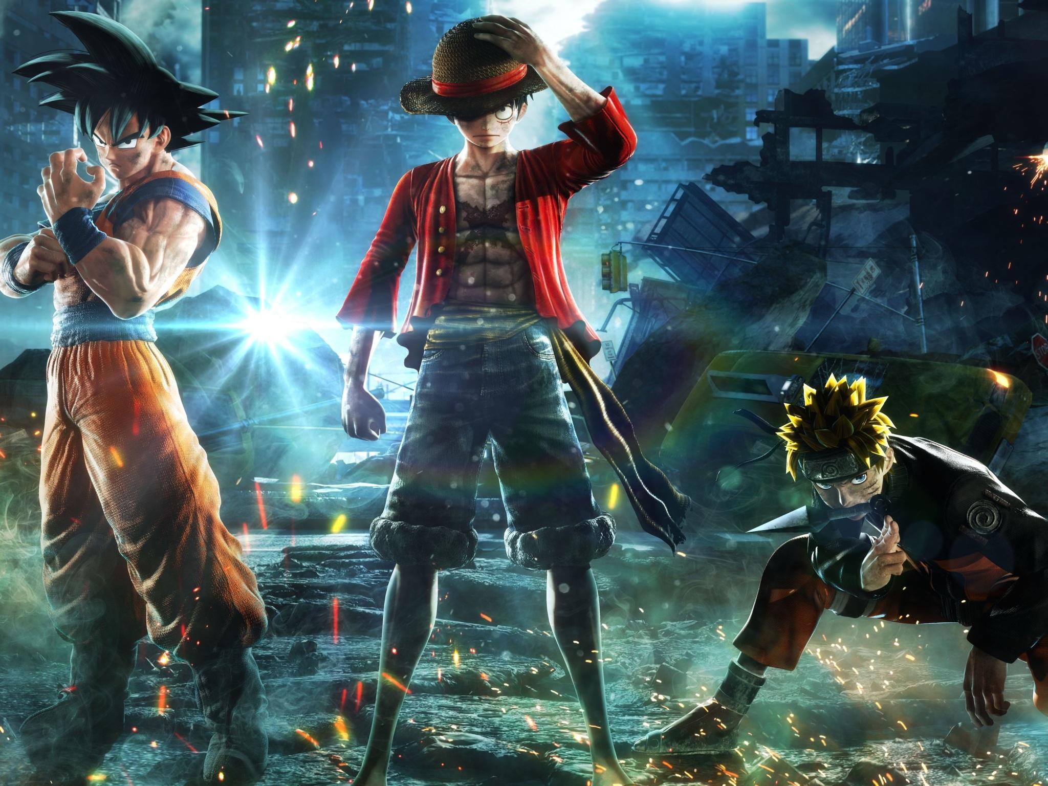 2048x1536 Wallpaper 4k Goku Monkey D Luffy Naruto Jump Force 8k Wallpaper