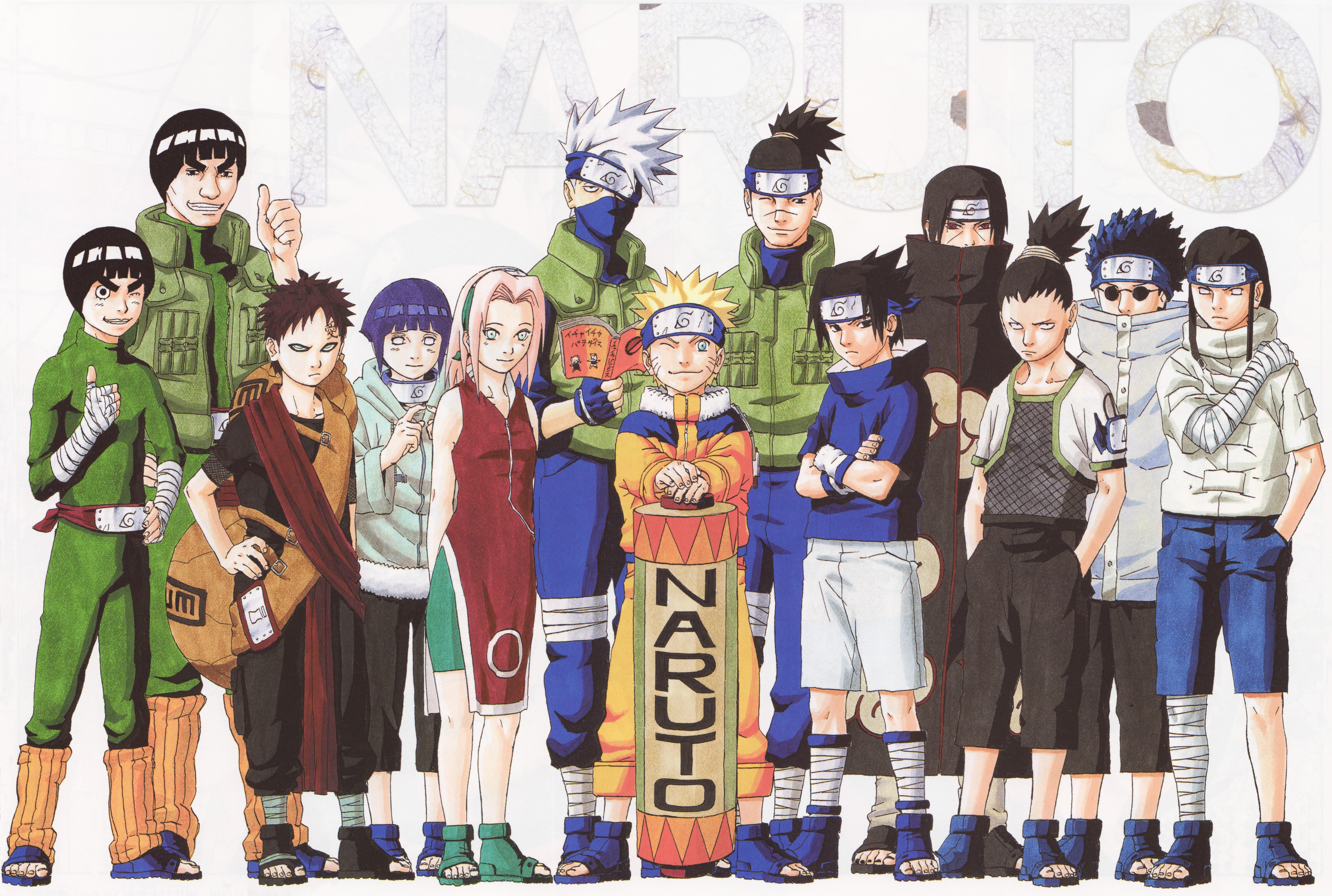 9000x6054 Might Guy Rock Lee Gaara Naruto Hinata Hy Ga Sakura Haruno Kakashi Hatake Naruto Uzumaki Sasuke Uchi Wallpaper:9000x6054