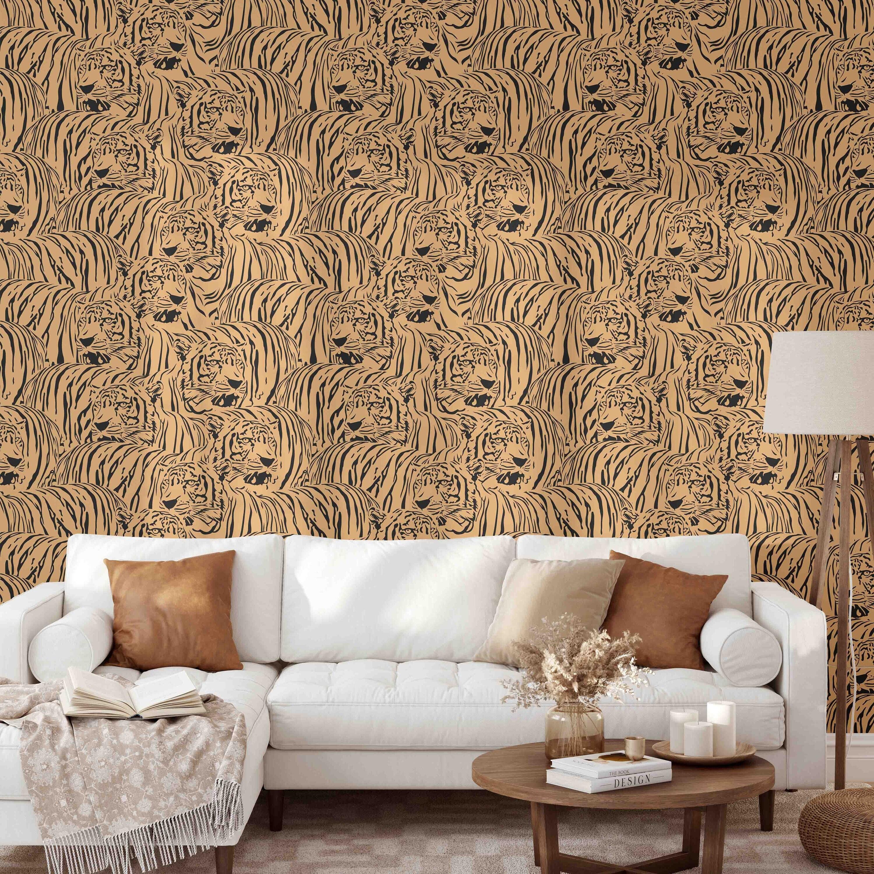 3000x3000 Buy Tiger Pattern Wallpaper Removable Self Adhesive Fabric Peel Online in India