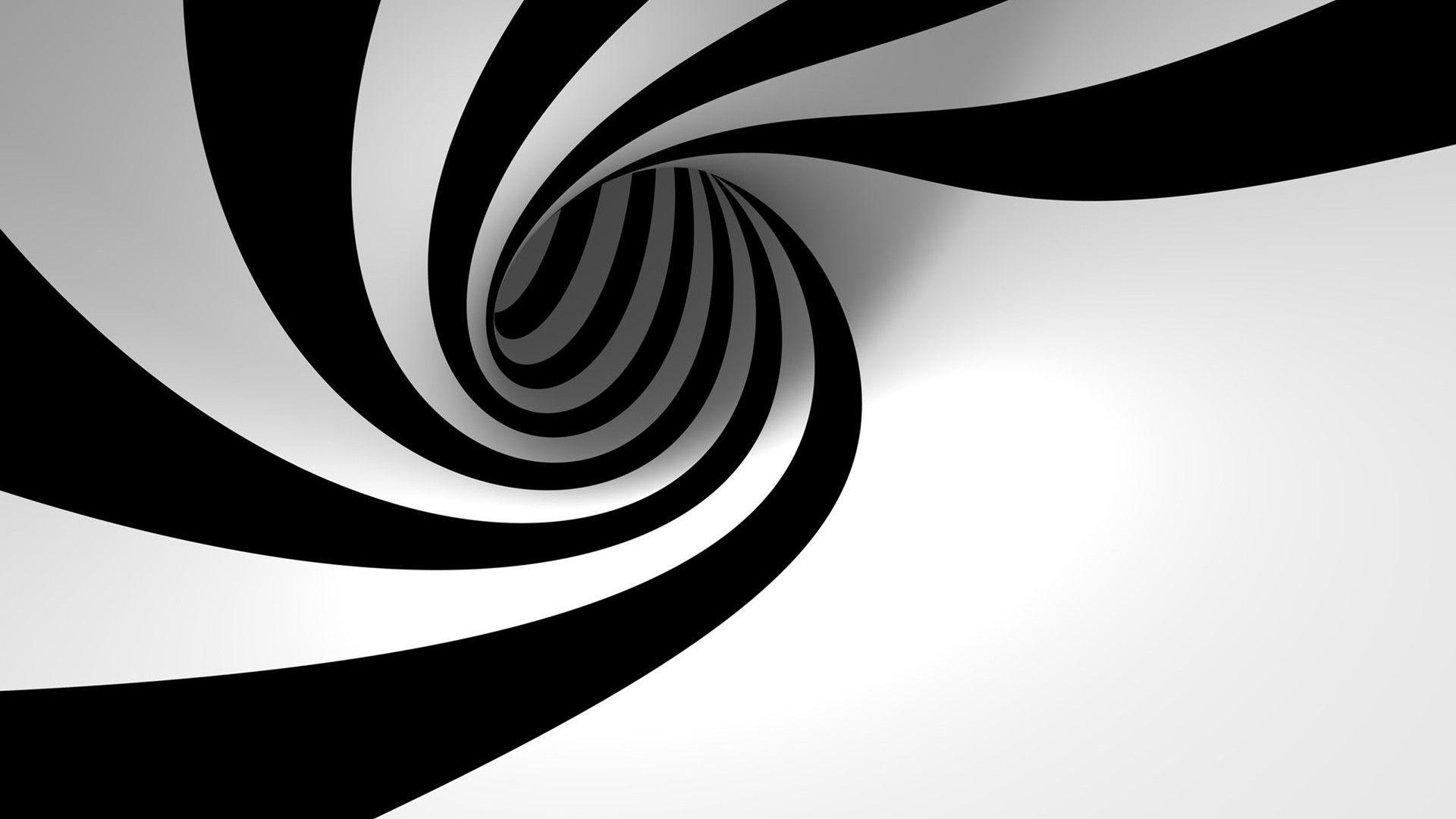 1920x1080 Black and White Abstract Wallpaper