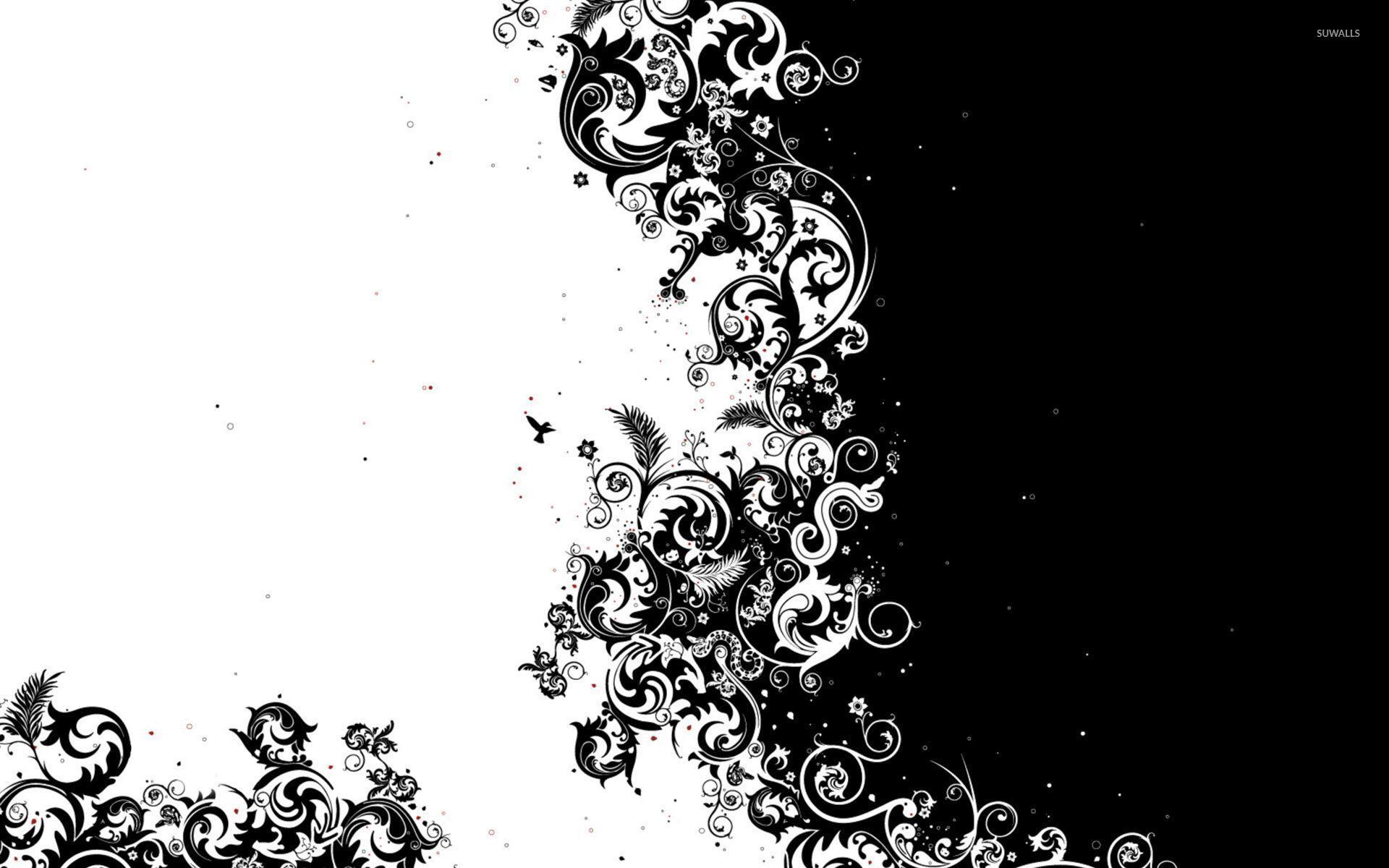1920x1200 Black And White Painting Wallpaper