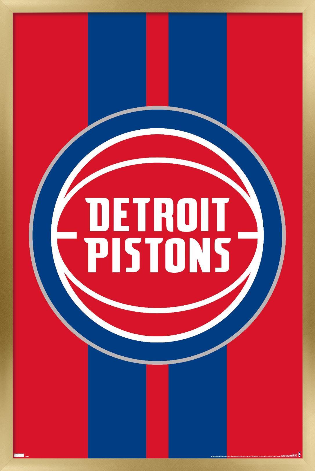 1085x1623 NBA Detroit Pistons 20 Wall Poster, 22.375 x Framed