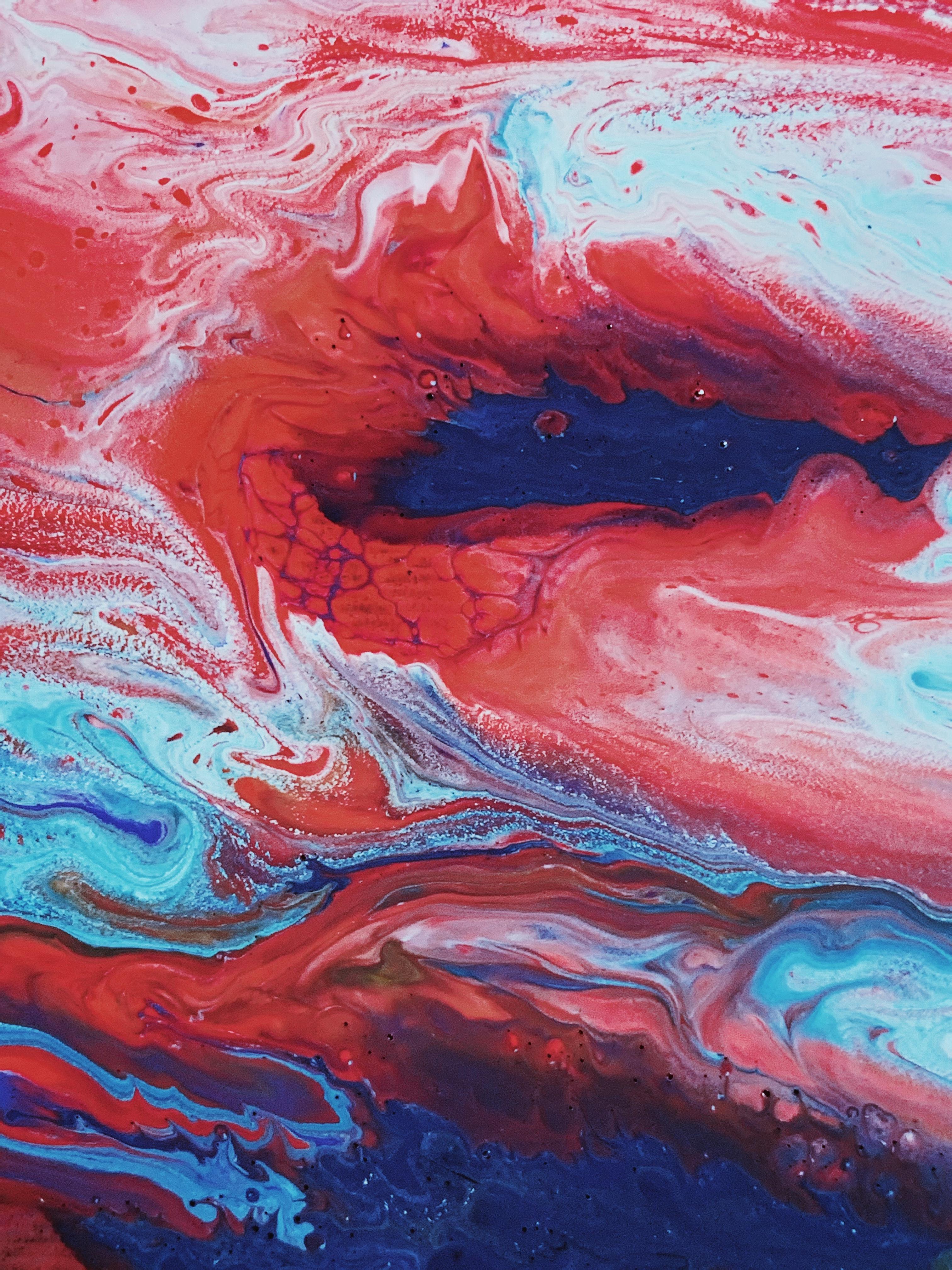 3024x4032 Photo of Red and Blue Abstract Painting · Free