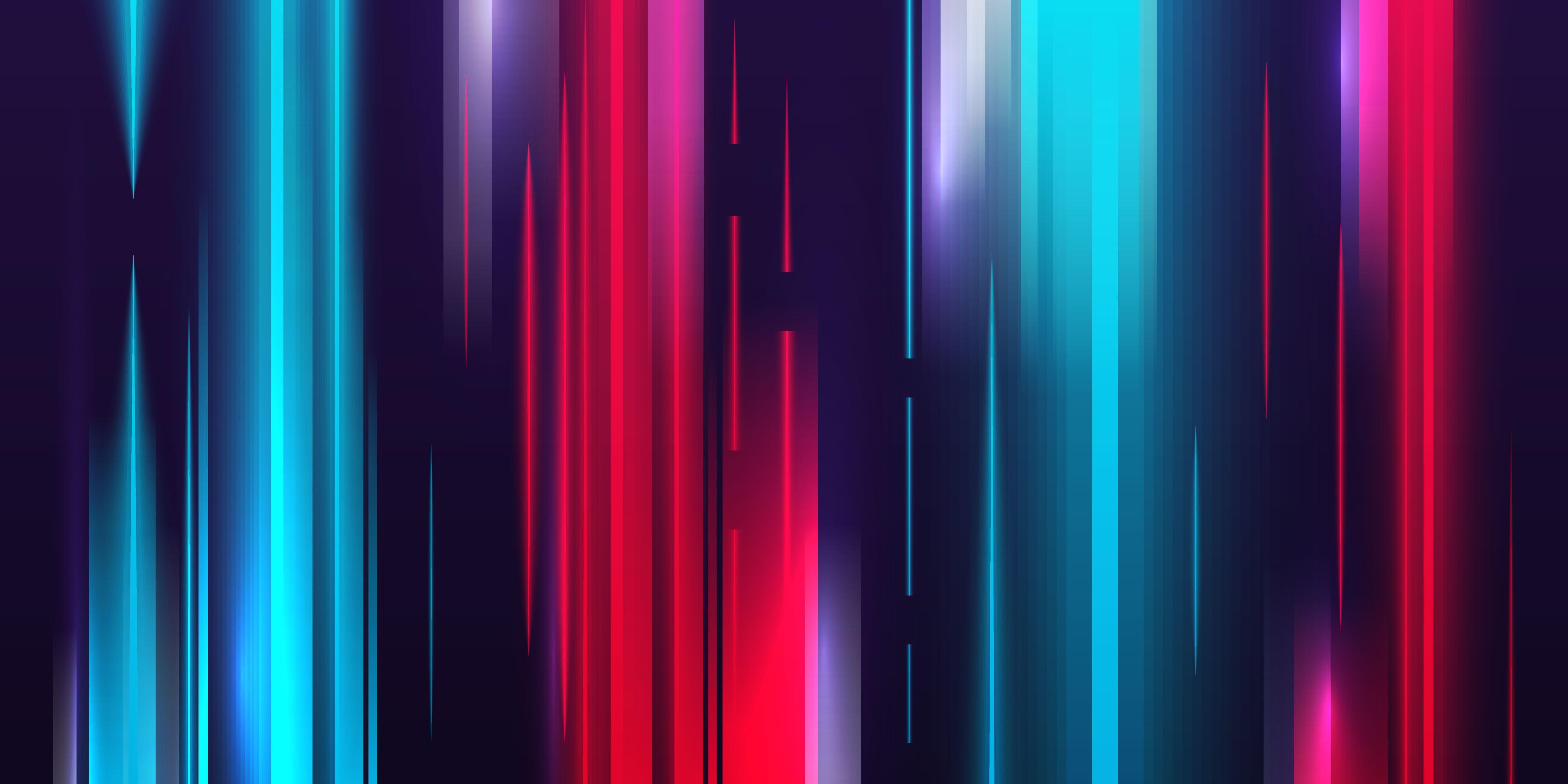 5000x2500 4K, colorful, vertical lines, red, blue, TV, abstract Gallery HD Wallpaper