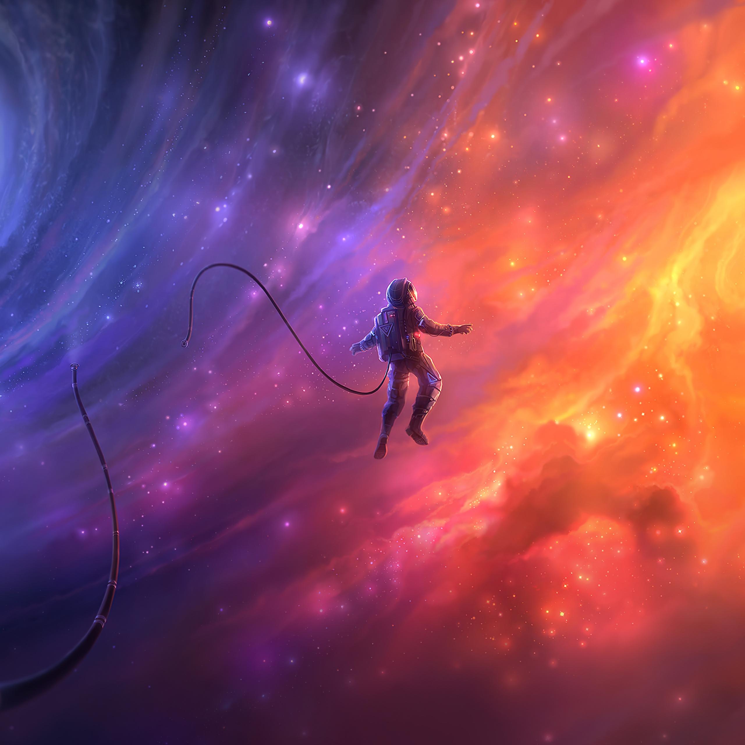 2560x2560 Space Wallpaper 4K, Astronaut, Dream, Fantasy