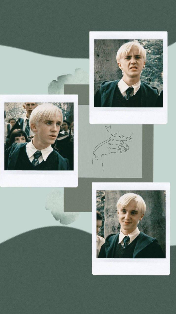 715x1271 Download Draco Malfoy Polaroid Aesthetic Wallpaper