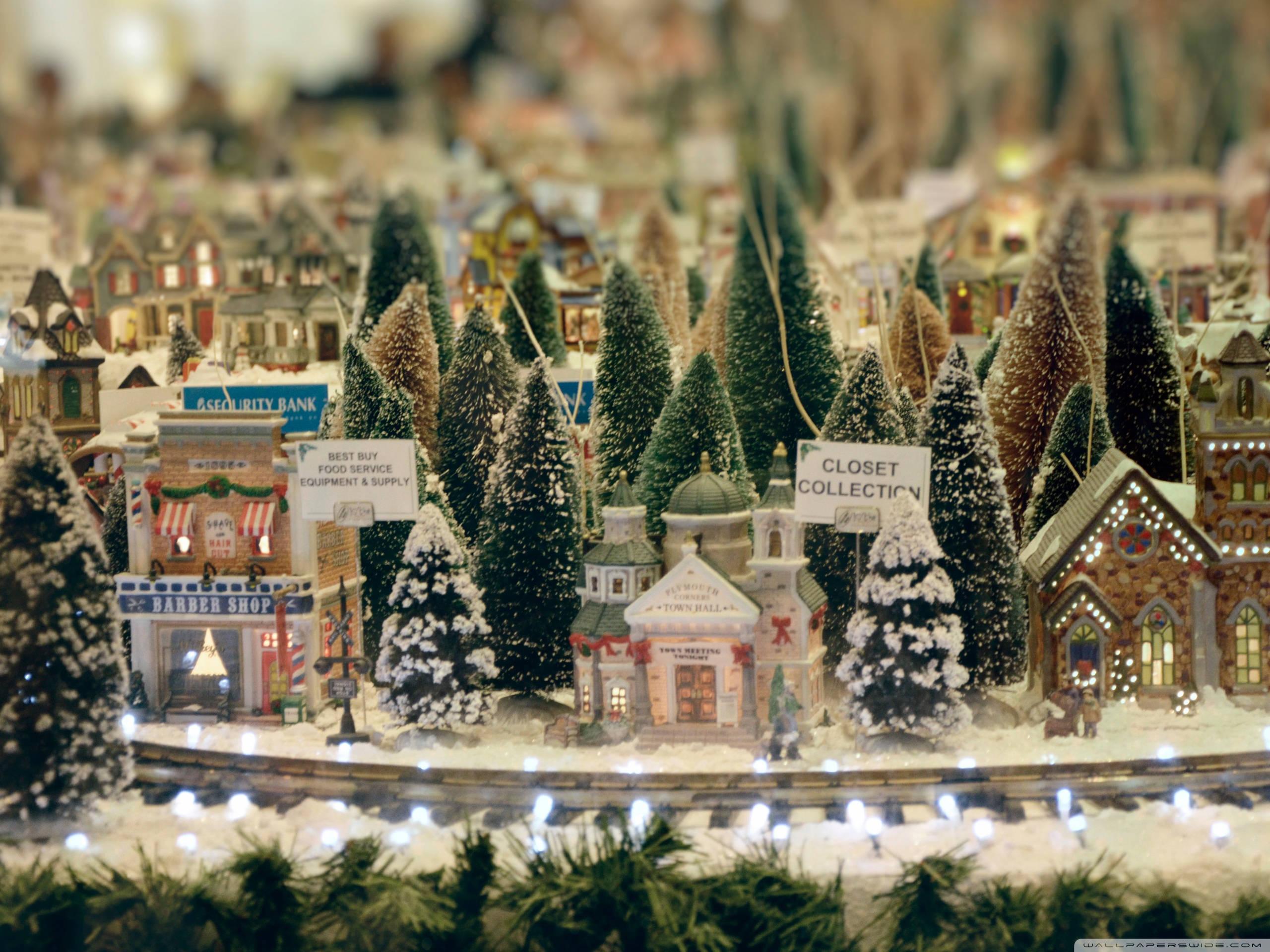 2560x1920 Download Cool Christmas Village Desktop Wallpaper
