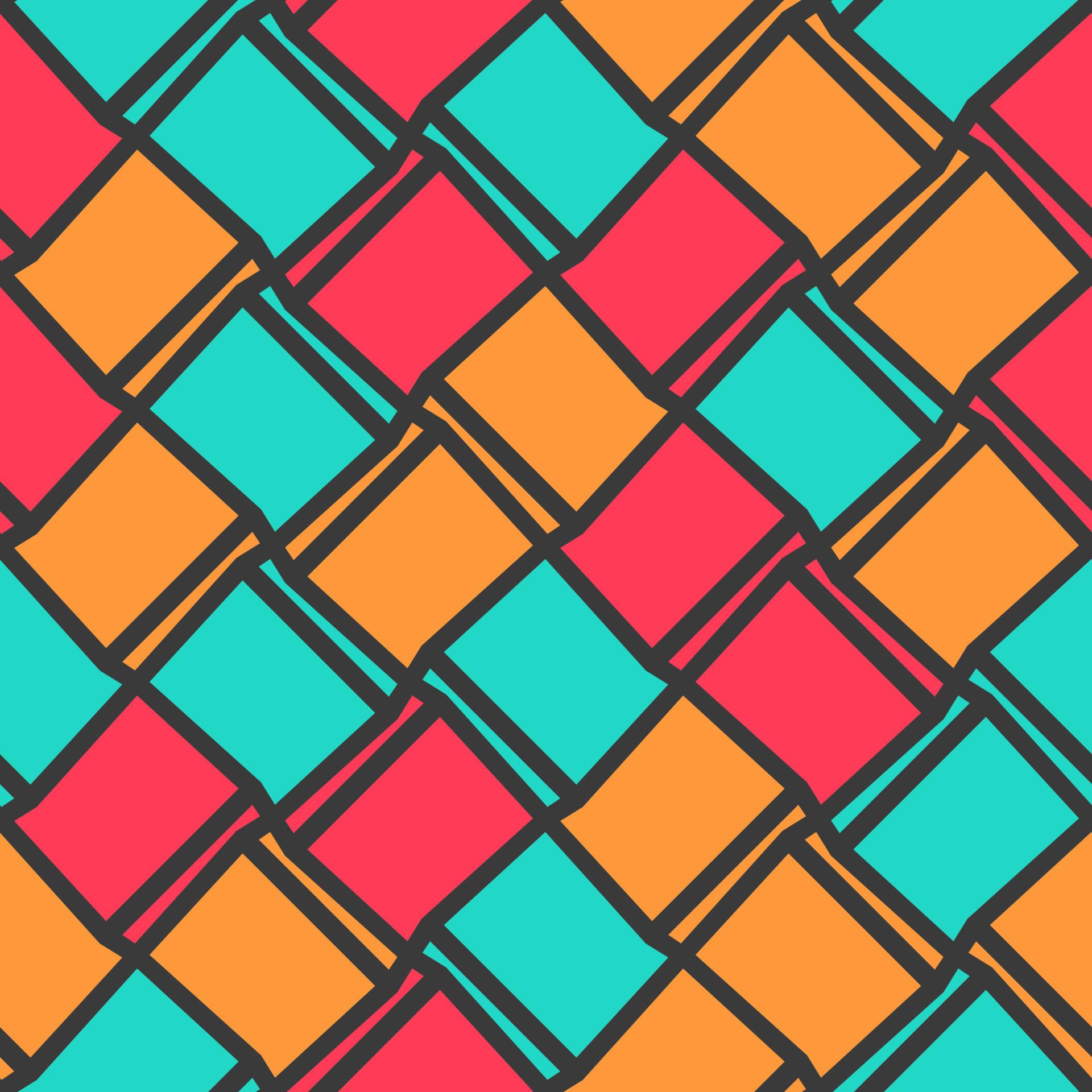 1920x1920 Geometric colorful seamless pattern. Template for stained glass window, wallpaper, textile, fabric, wrapping paper, background. Abstract vector illustration. Modern trendy colors