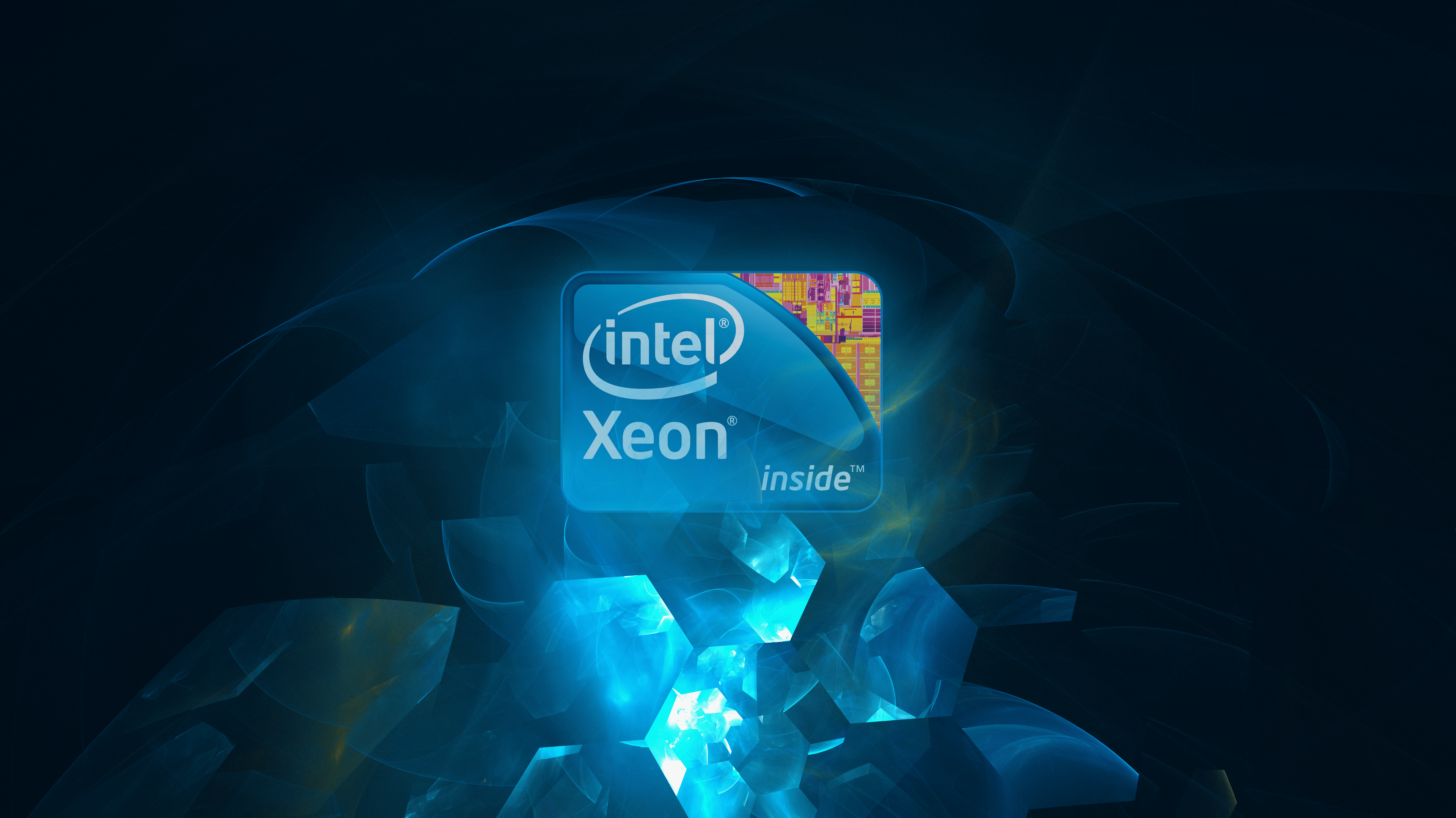 3840x2160 4K, simple background, technology, fractal, 3D Abstract, Xeon, Apophysis, computer, Intel Gallery HD Wallpaper