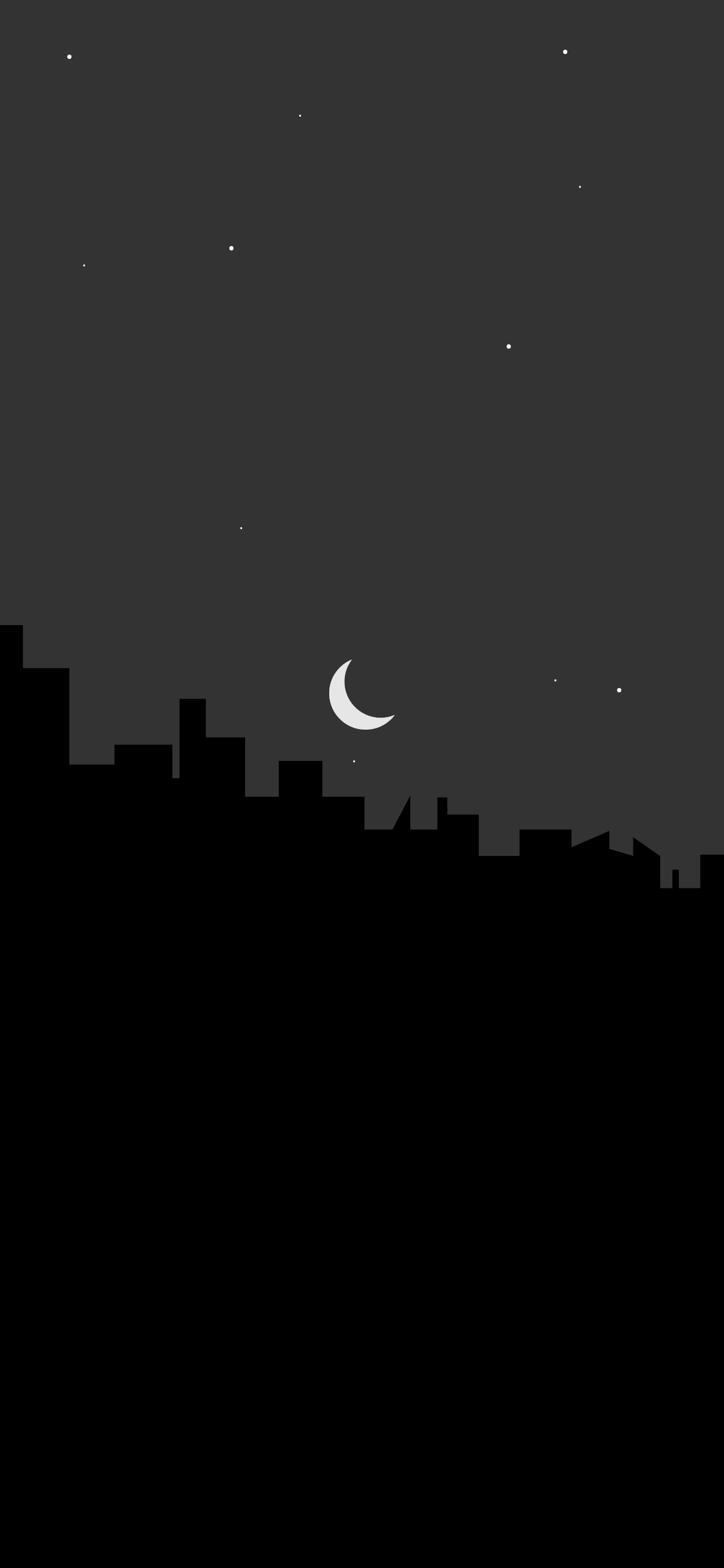 1205x2609 Wallpaper iphone city silhouette black and grey