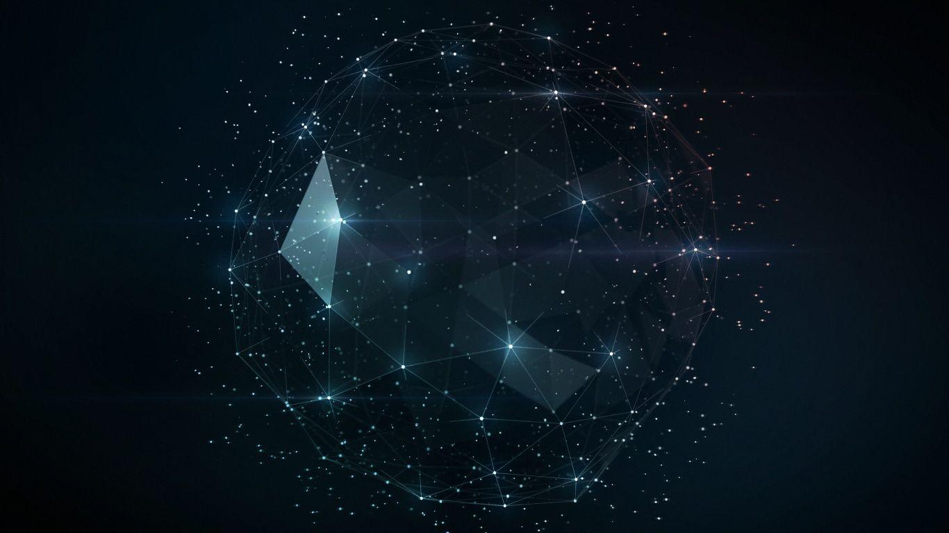 1366x768 Outer Space Geometry. Geometric space wallpaper, Geometric wallpaper hd, Geometric wallpaper