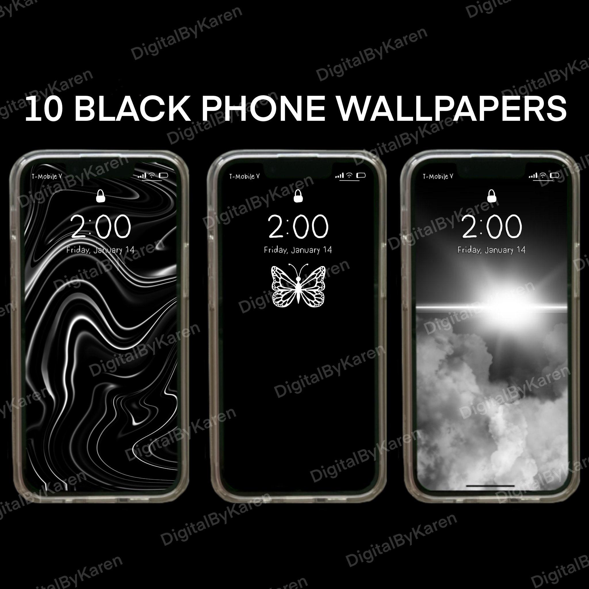2048x2048 Aesthetic Black iPhone Wallpaper Digital Download Cute