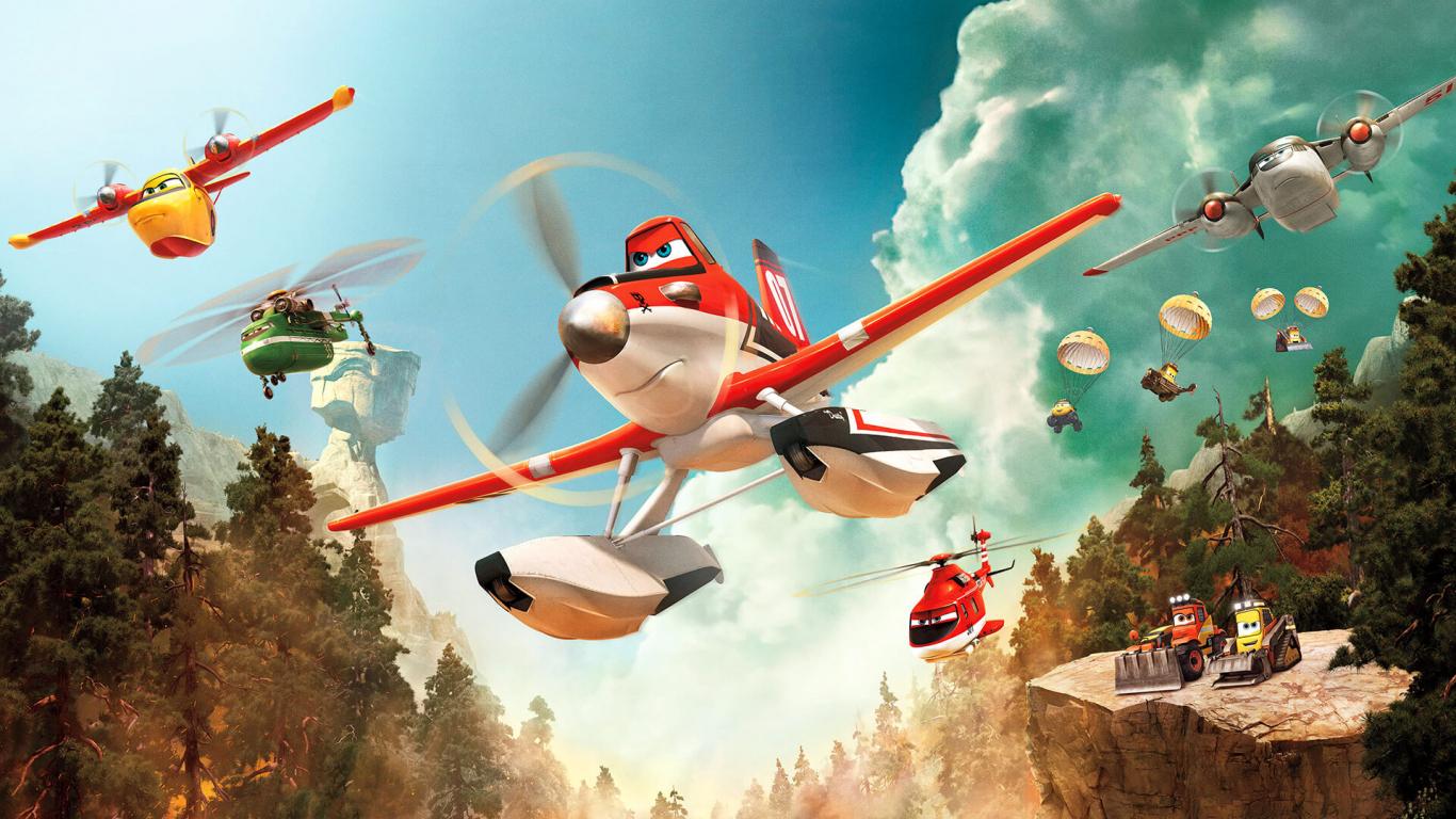 1366x768 Download 1366x768 Wallpaper Planes: Fire And Rescue, 2014 Movie, Animated Movie, Tablet, Laptop, 1366x768 HD Image, Background, 12155