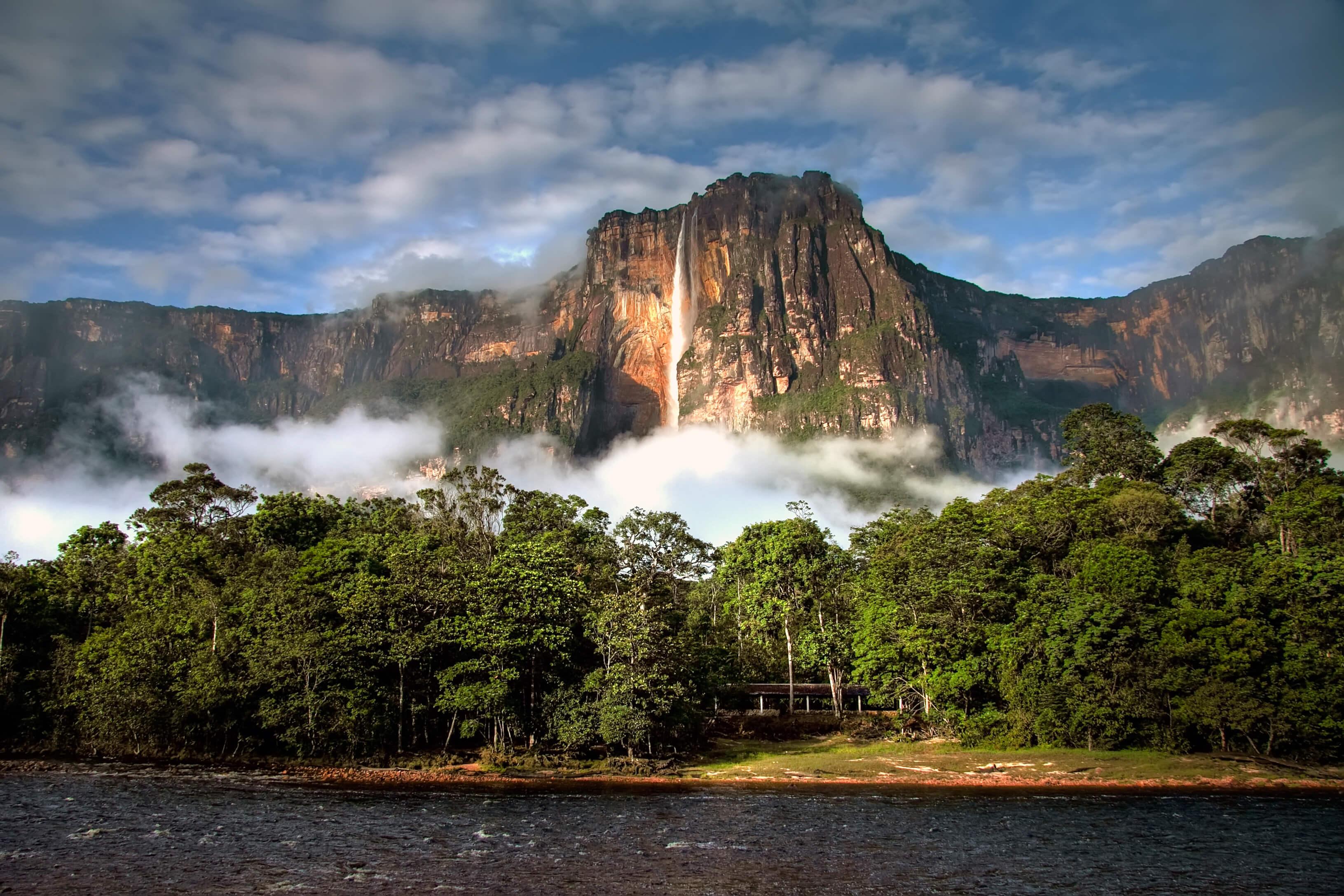 3262x2175 Angel Falls HD Wallpaper and Background