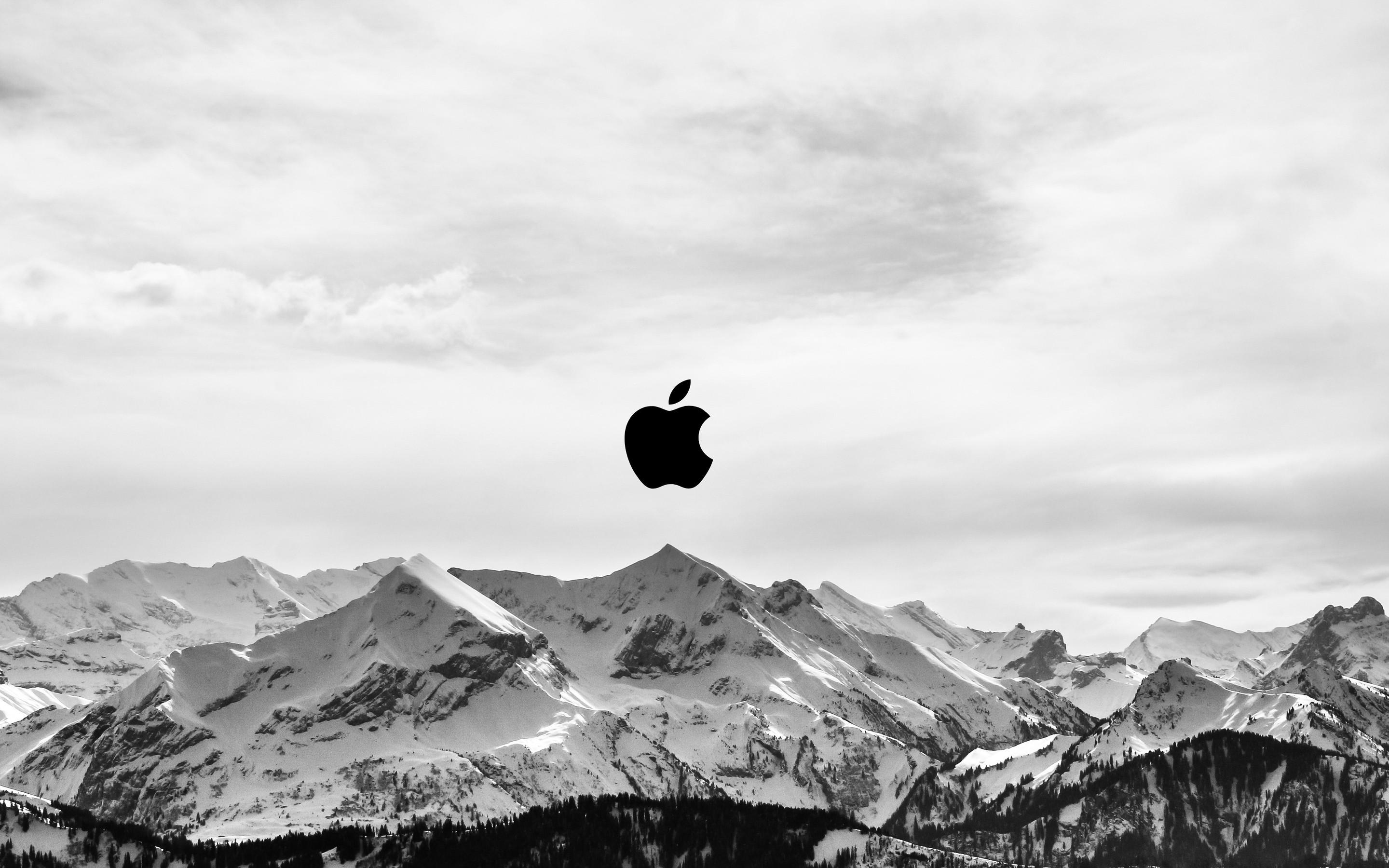 2880x1800 Snow Mountains Apple Logo 5k Macbook Pro Retina HD 4k Wallpaper, Image, Background, Photo and Picture