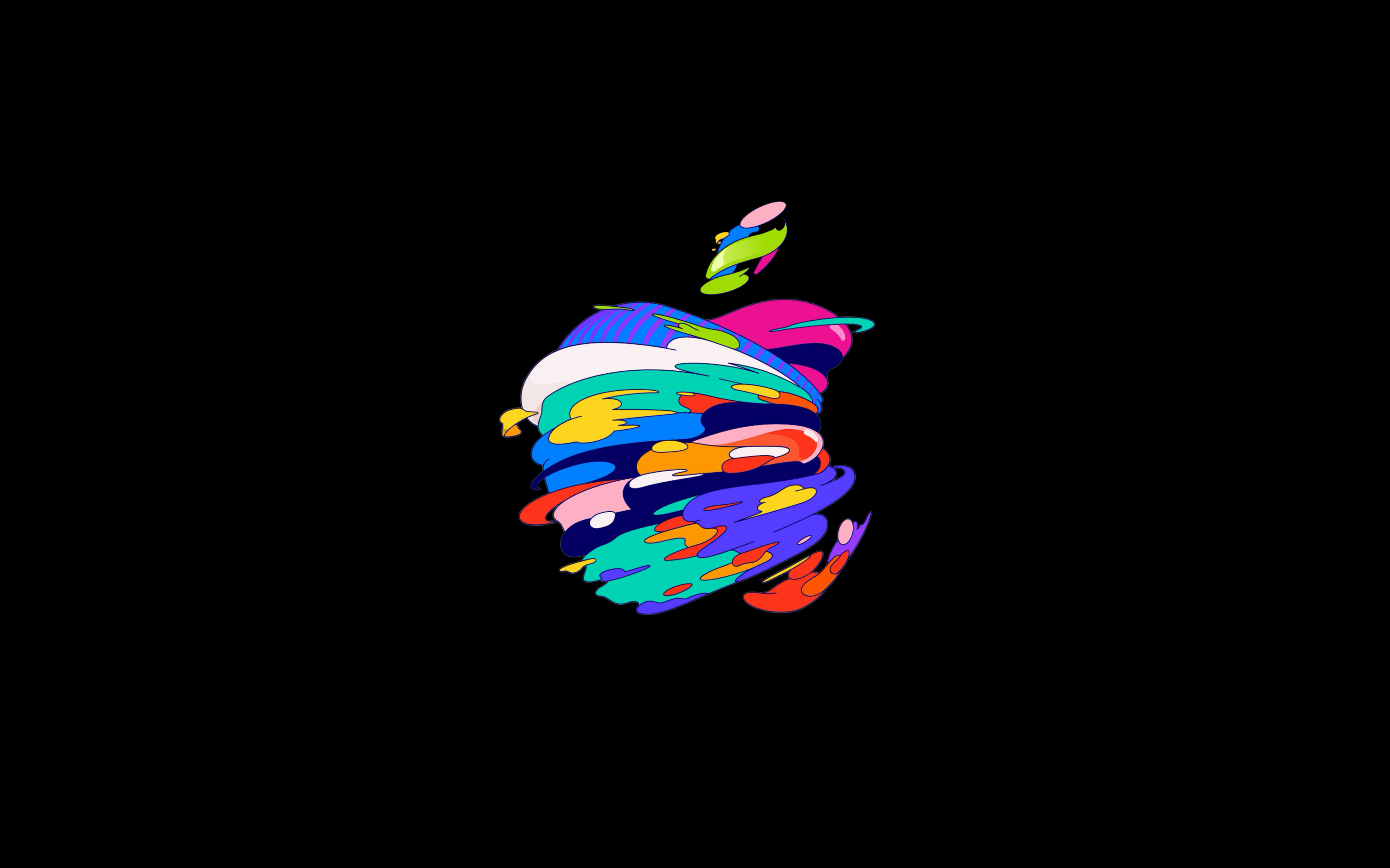 2880x1800 Apple logo Wallpaper 4K, Mac, Black background, Technology
