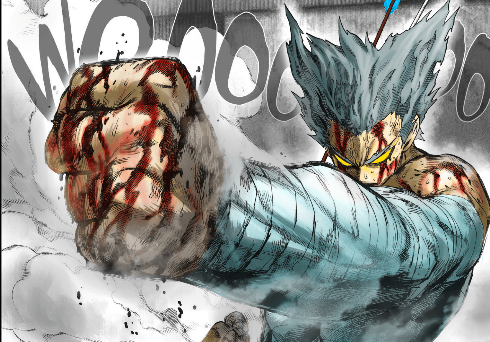 1661x1160 garou Punch Man Wallpaper