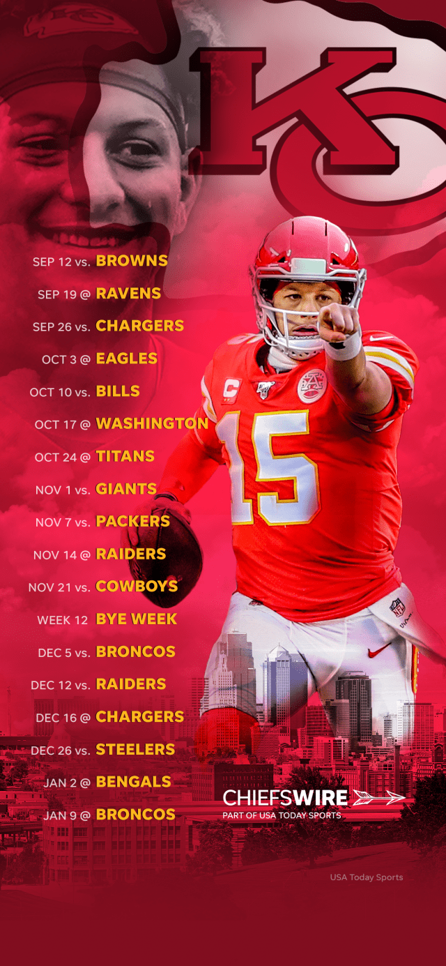 640x1385 Kansas City Chiefs Schedule: Downloadable Wallpaper