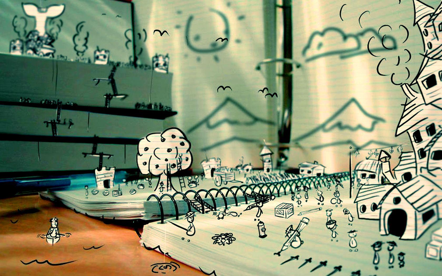 1680x1050 Cartoon Artistic Wallpaper