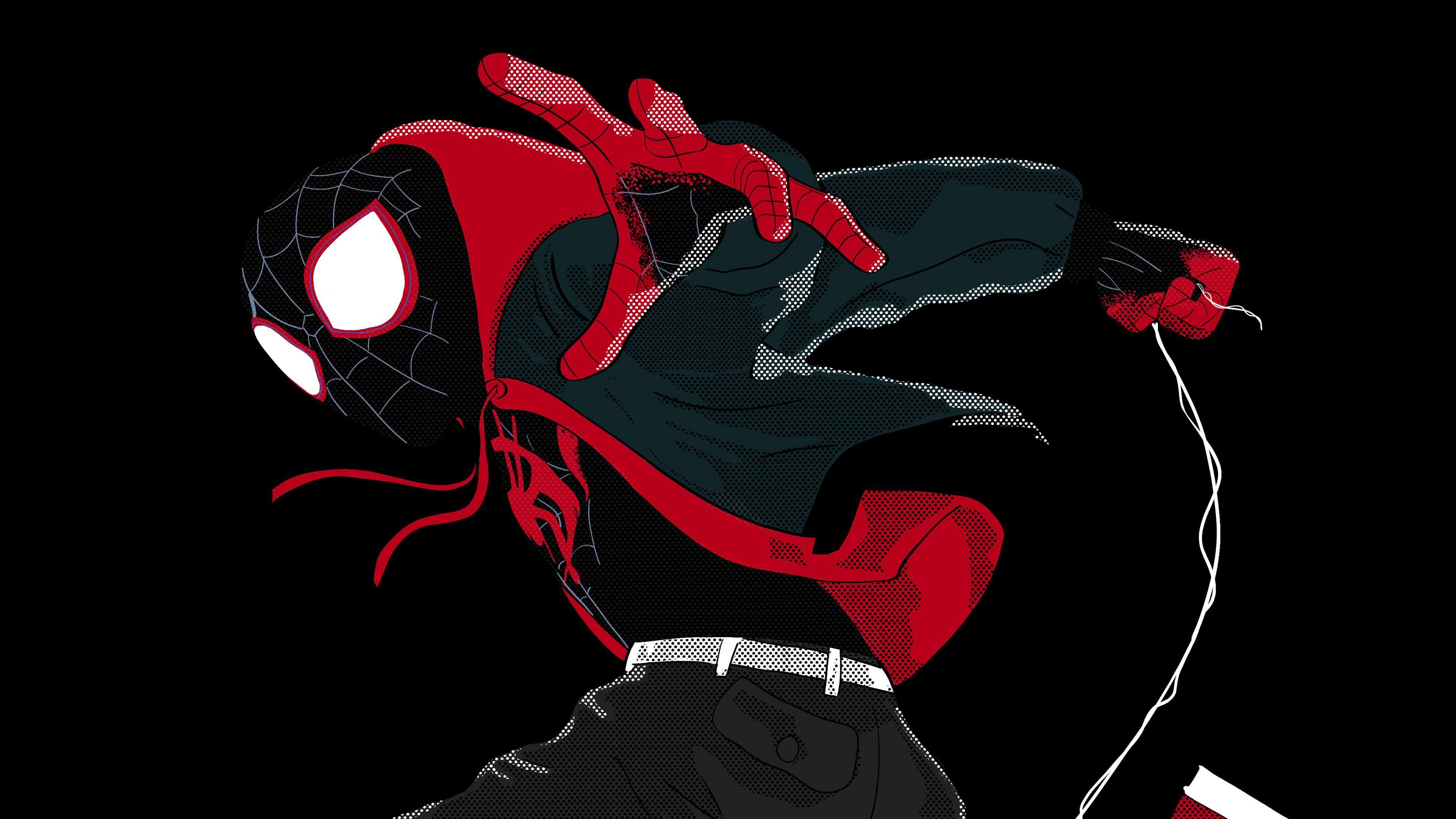 3840x2160 SpiderMan Into The Spider Verse Graphic Design 4k superheroes