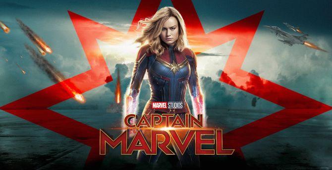 670x344 Wallpaper movie, superhero, actress, captain marvel desktop wallpaper, HD image, picture, background, 978687