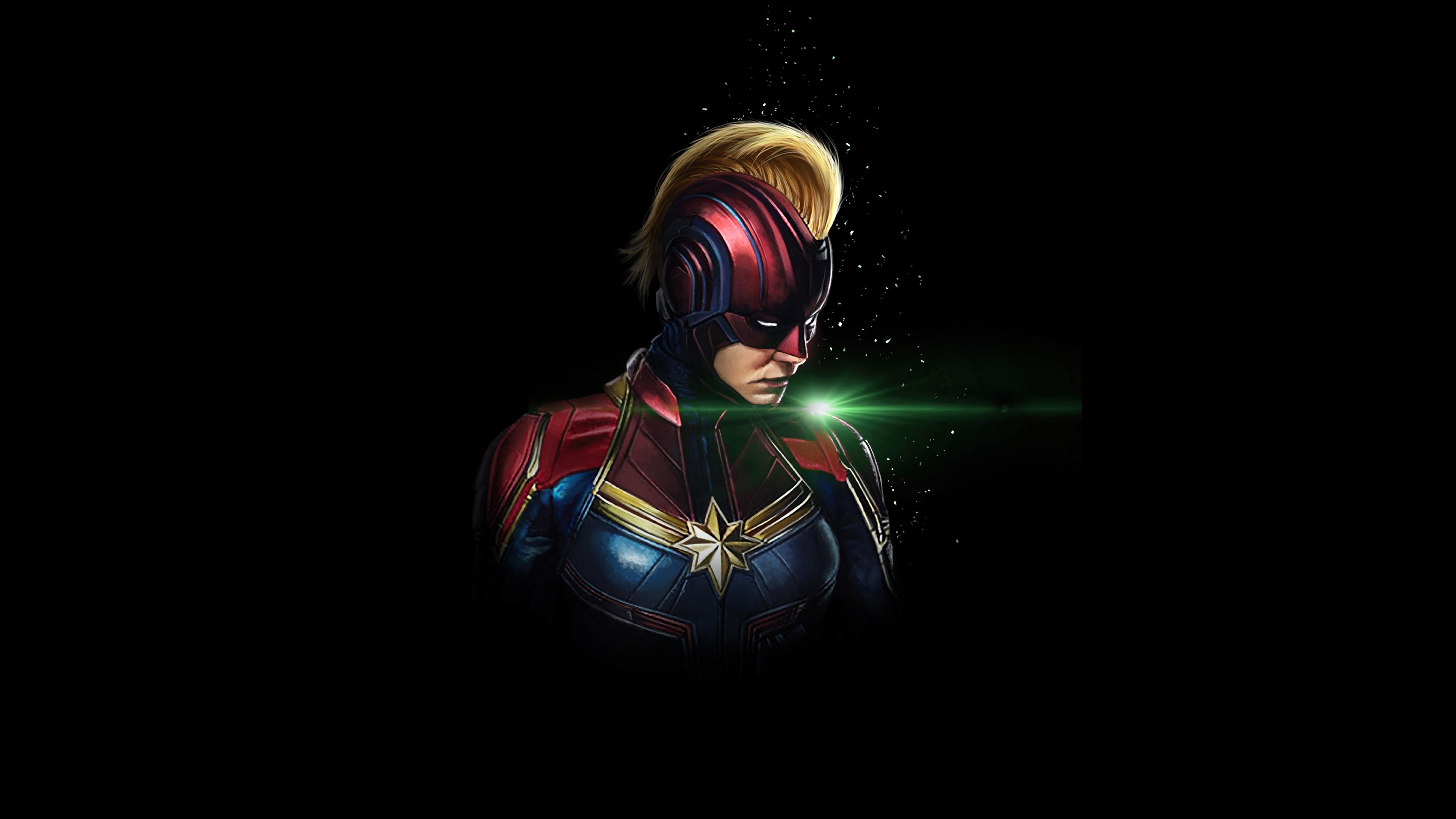 3840x2160 captain marvel, superheroes, hd, 4k, artist, artwork, digital art, dark, black, artstation Gallery HD Wallpaper