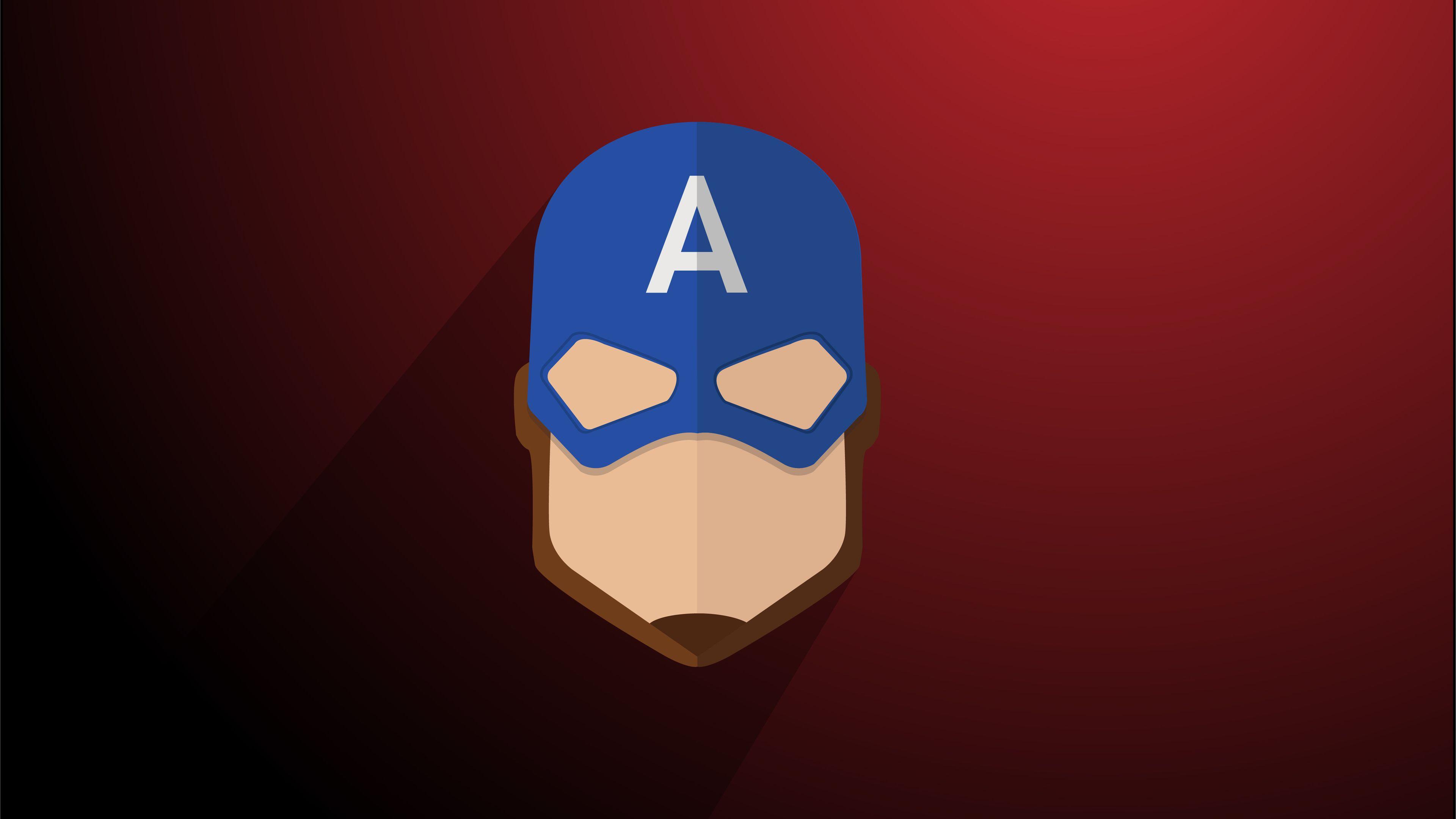 3840x2160 Captain America Minimalist 4k superheroes wallpaper, minimalist