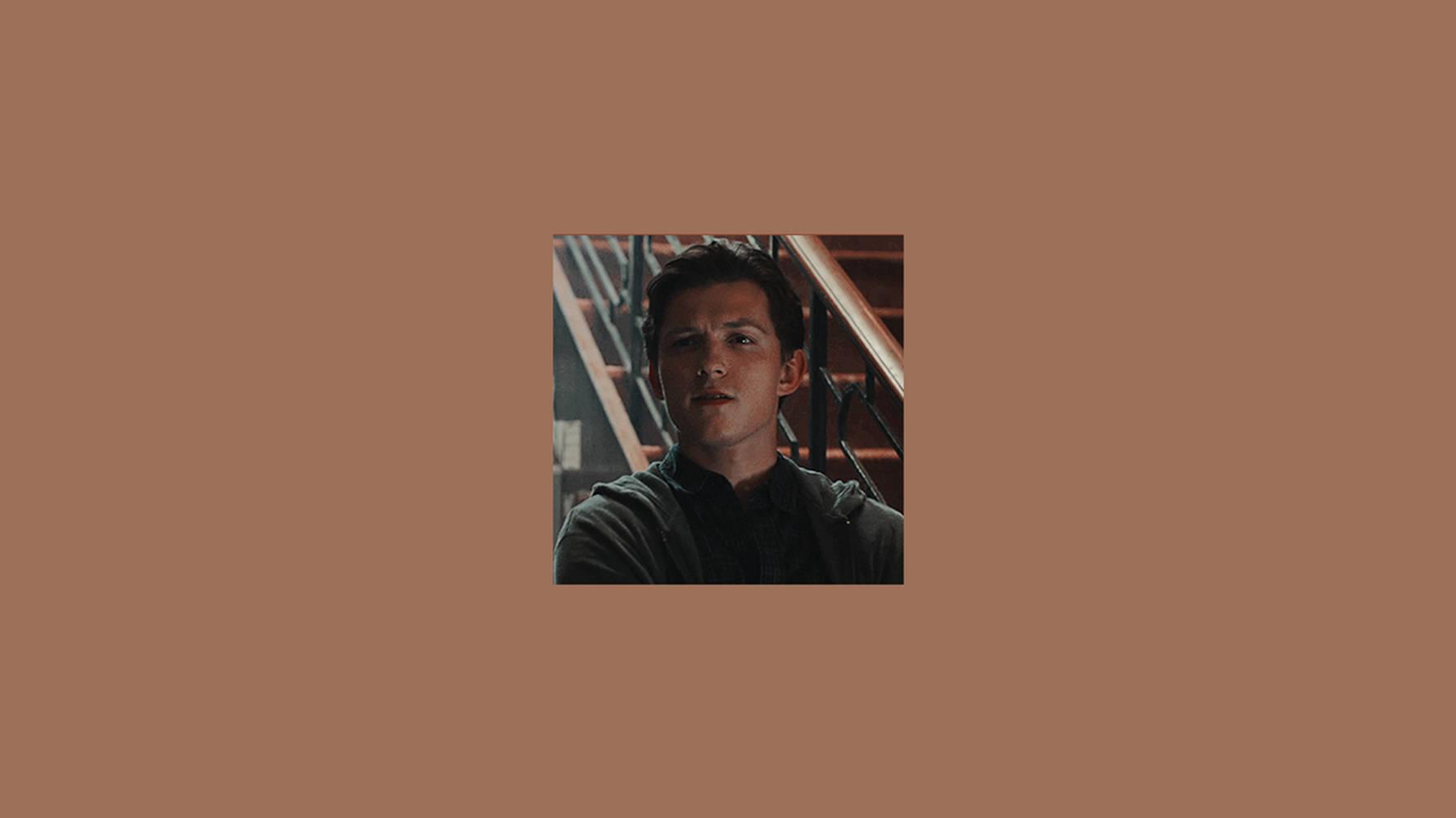 1778x1000 Download Brown Aesthetic Tom Holland Laptop Wallpaper