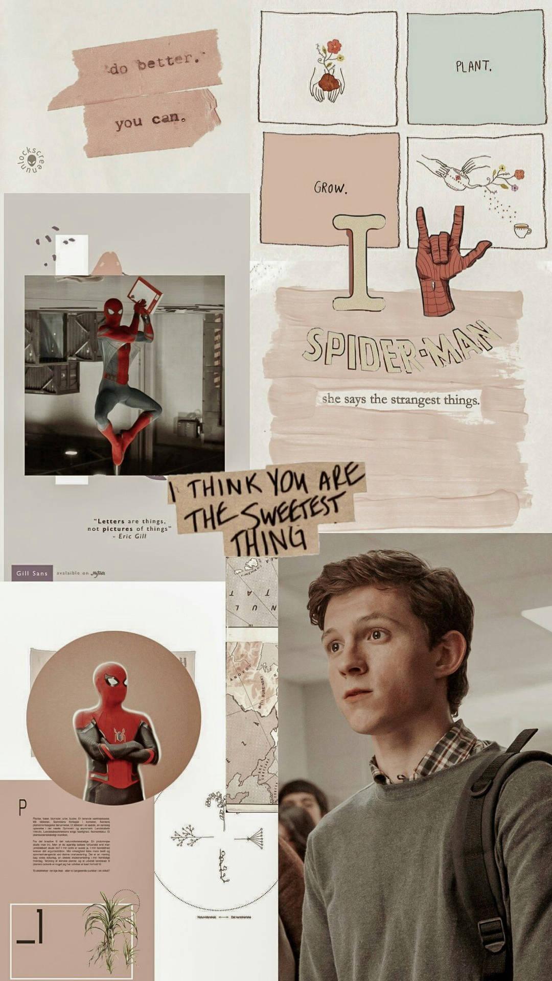 1080x1920 Download Tom Holland Aesthetic Collage Wallpaper