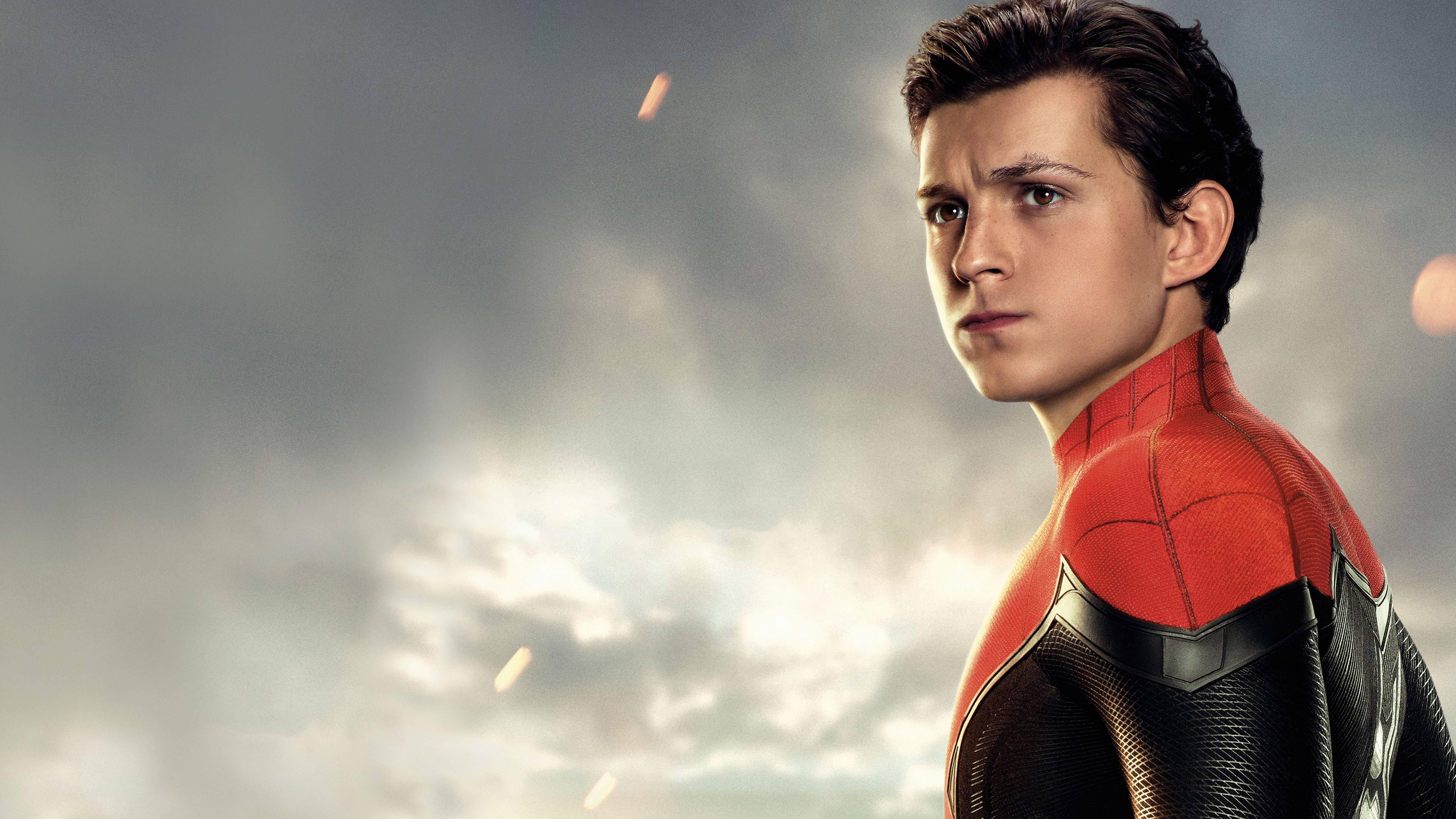 7680x4320 Download Tom Holland Black Spider Man Wallpaper