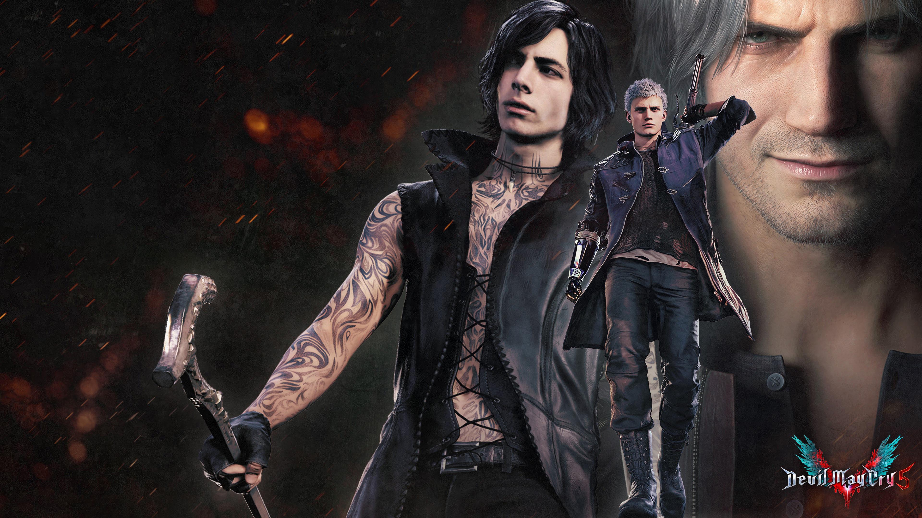 3840x2160 Nero, V, Dante, Devil May Cry 4K Gallery HD Wallpaper