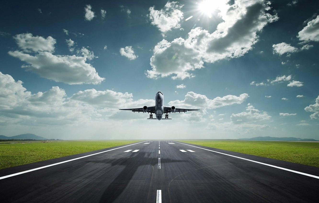 1332x850 Wallpaper sky, clouds, airplane, landing, aviation, passenger image for desktop, section авиация