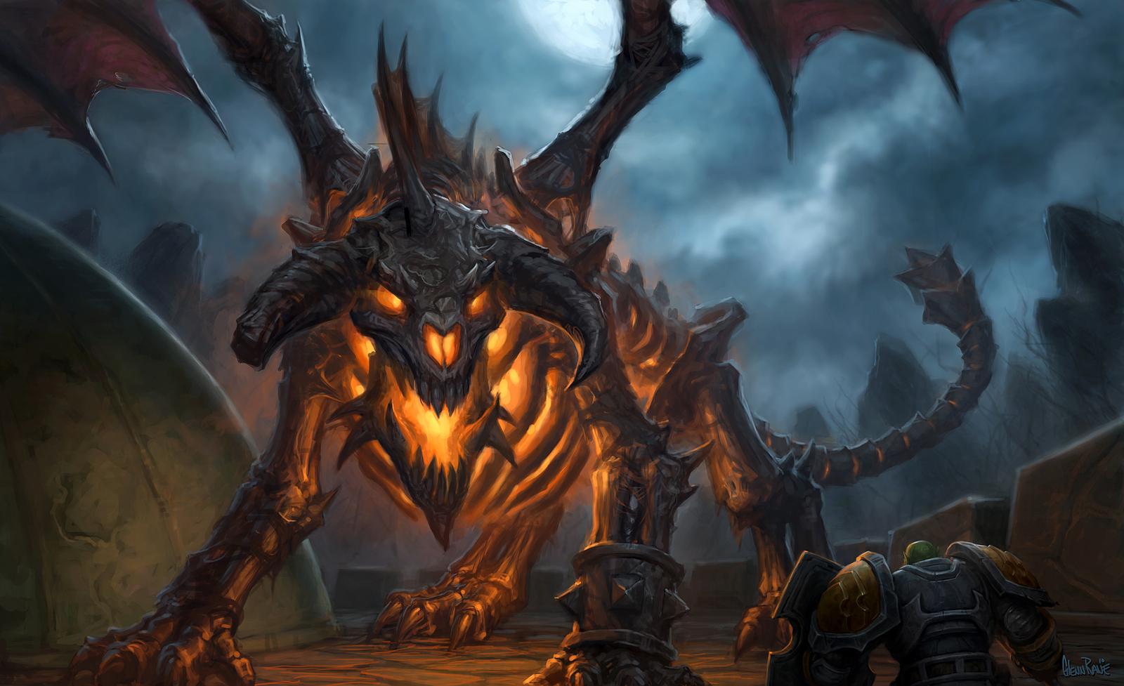 1600x977 HD desktop wallpaper: Warcraft, Dragon, Video Game, World Of Warcraft, World Of Warcraft: The Burning Crusade download free picture